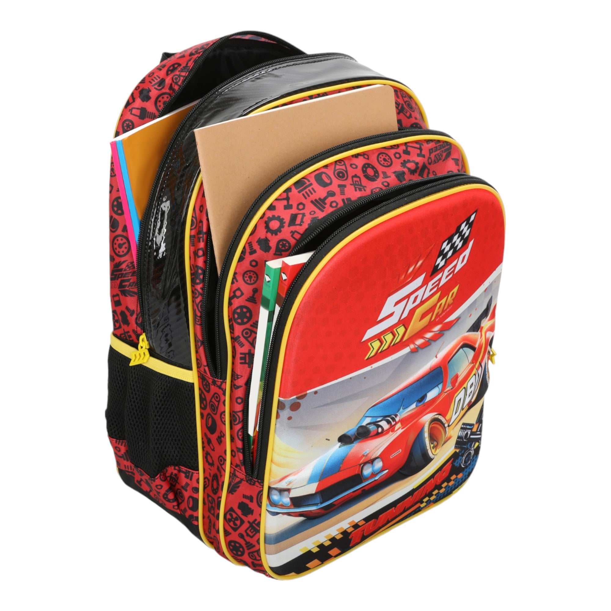 Speed ​​Car Champion by Santino Polyester Backpack SCM10U Red