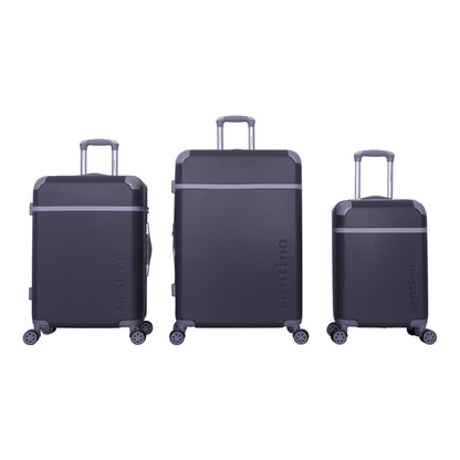 Santino SDV601J 3-Piece Long Beach Hardside Suitcase Set