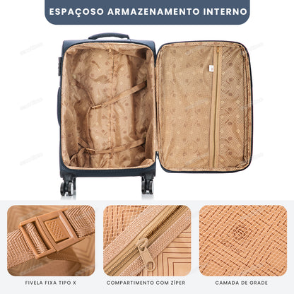 Santino Super Light Hanoi Carry-On Suitcase - ALKV401P