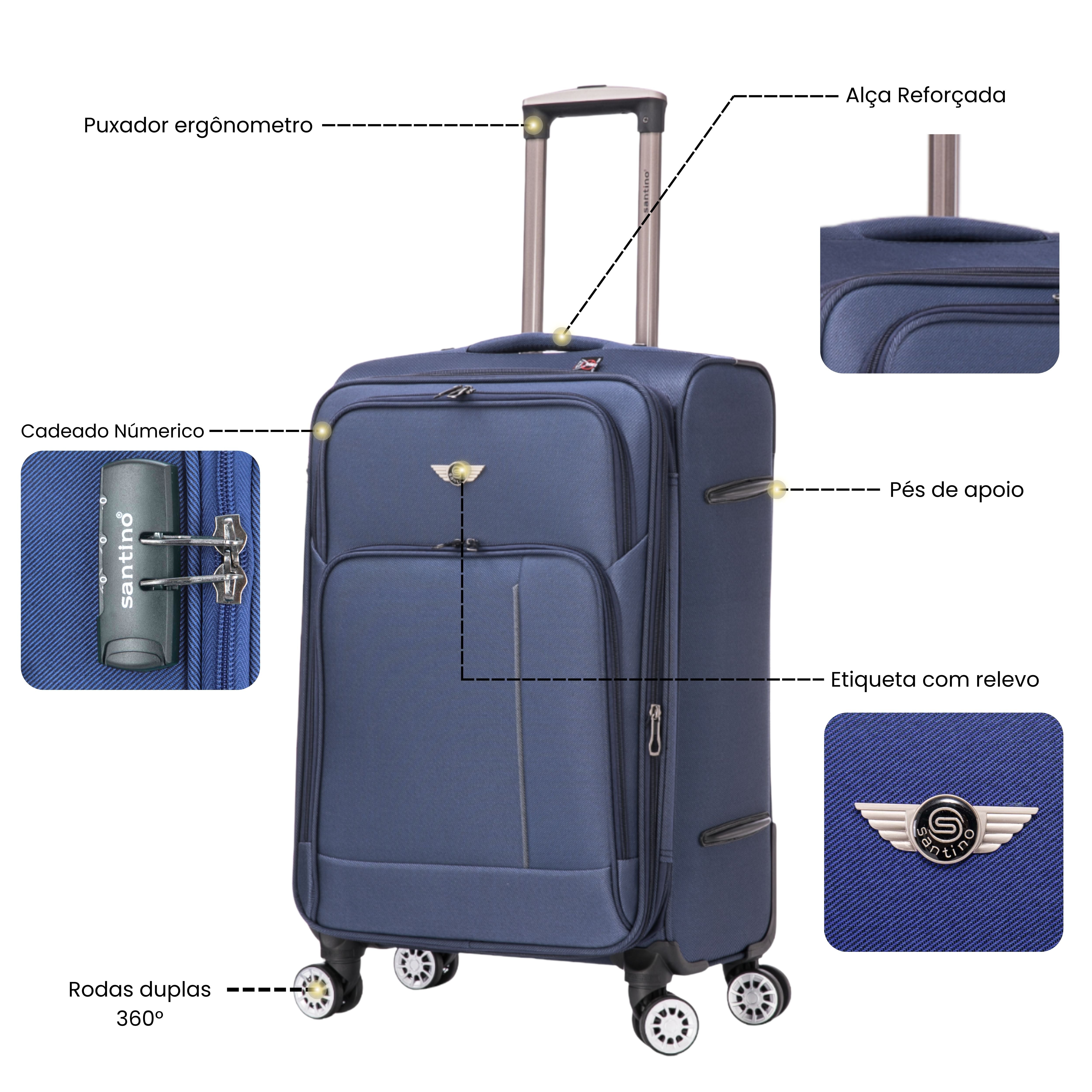 Little Havana Super Light 360° Santino Carry-On Suitcase - ALKV501P