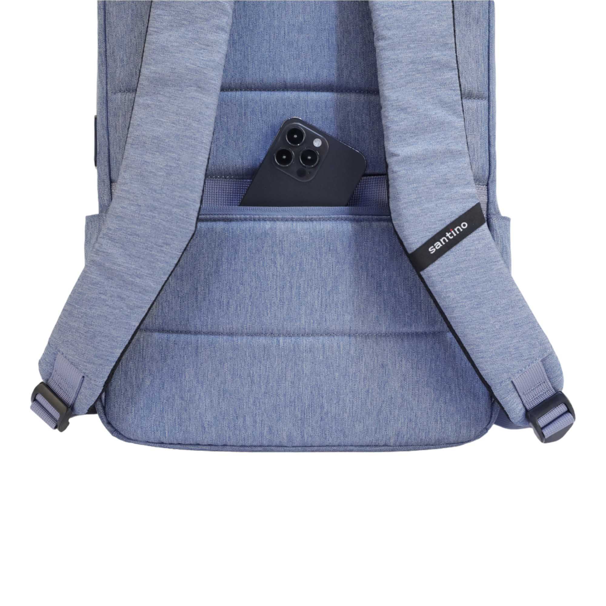 Pop Organizer Notebook Backpack by Santino Polyester Blue