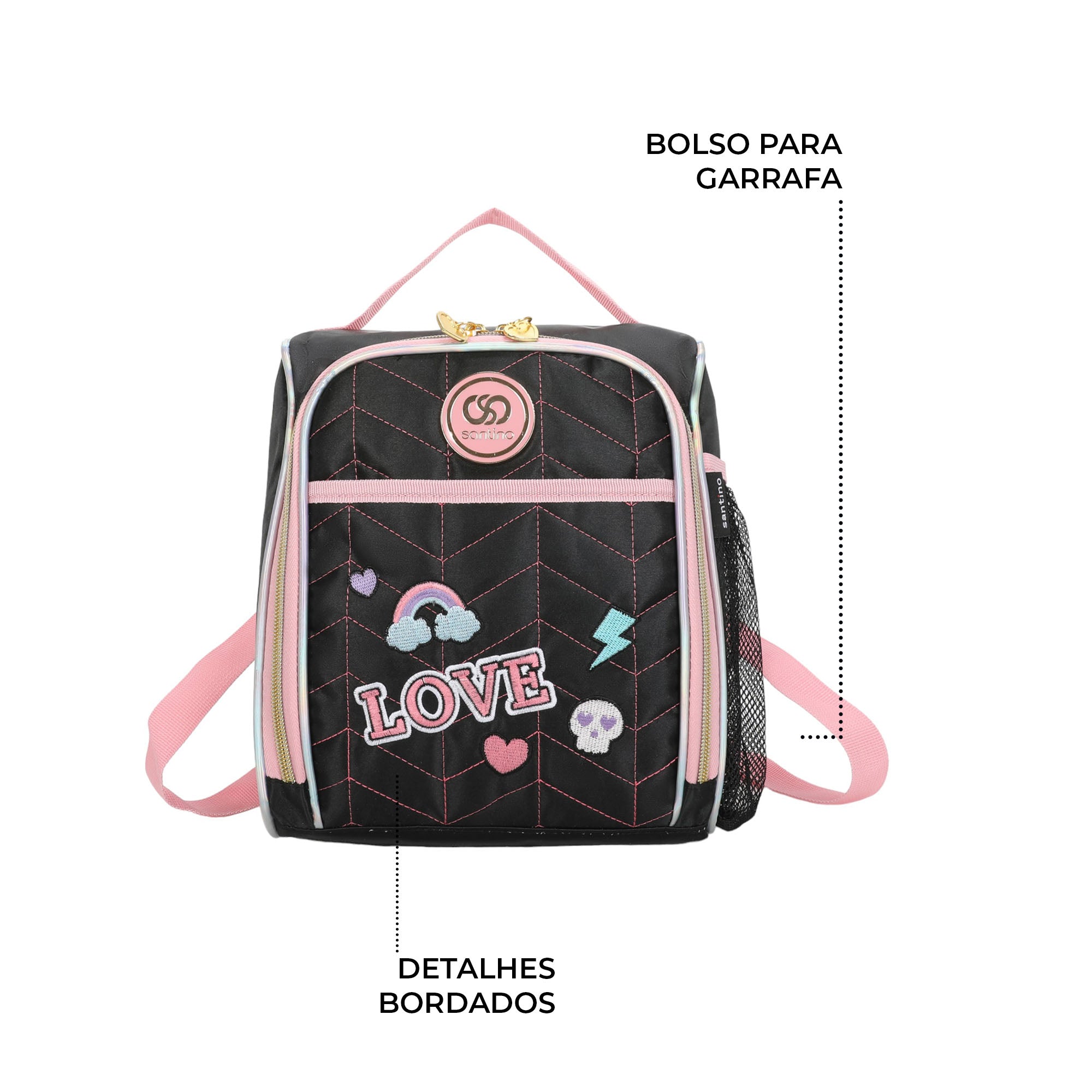 Sweet Girl Pop Style Lunch Box by Santino Pol SAL232U Black