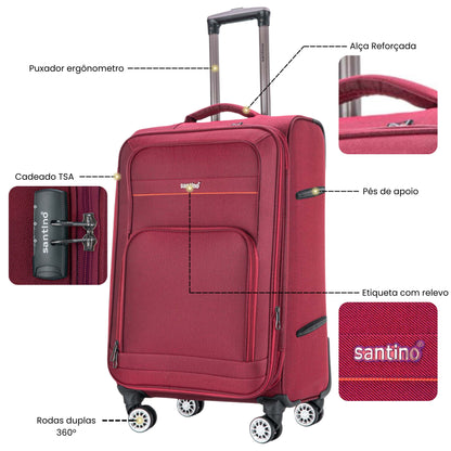 Santino Super Light Hanoi Carry-On Suitcase - ALKV401P