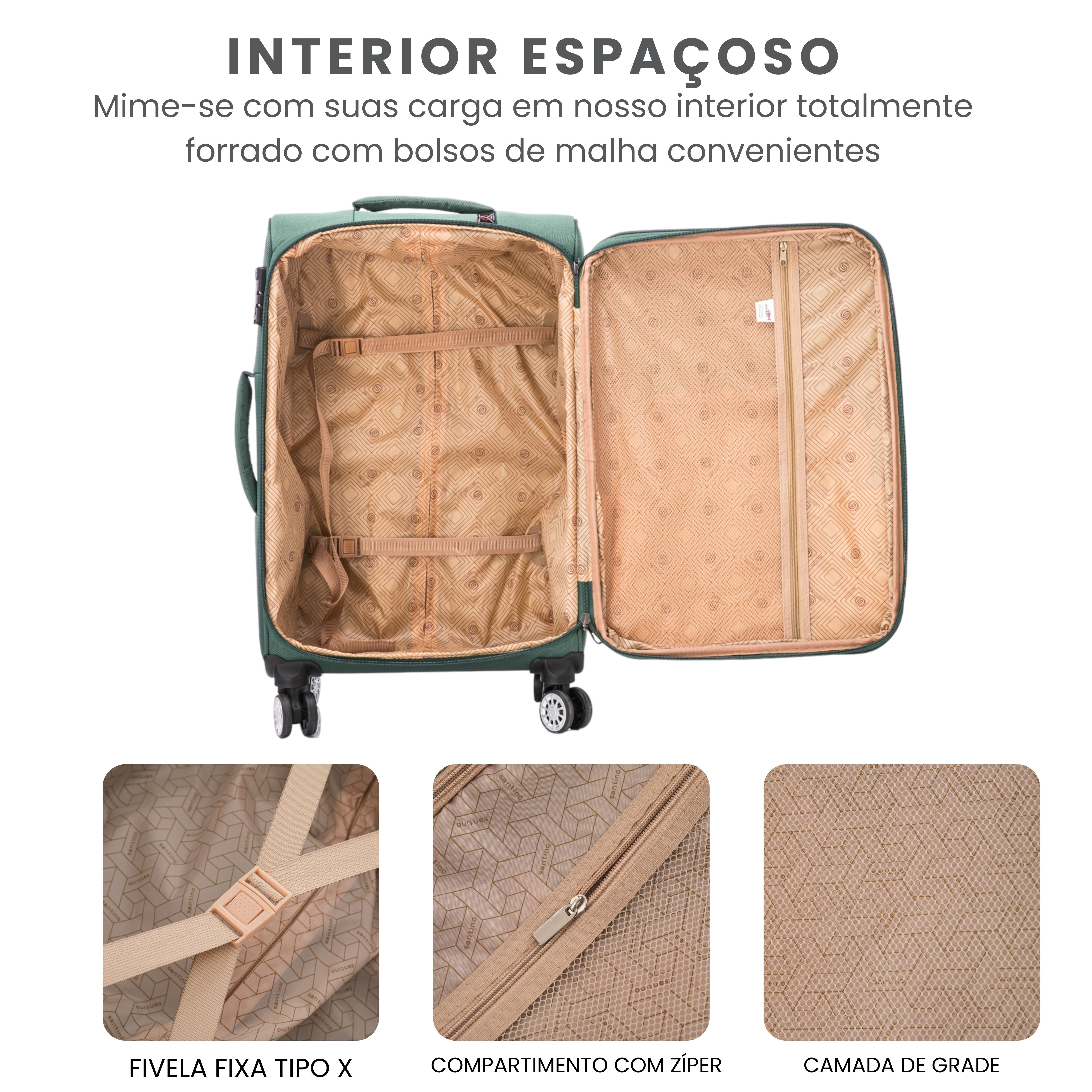 Santino Super Light Hanoi Carry-On Suitcase - ALKV401P