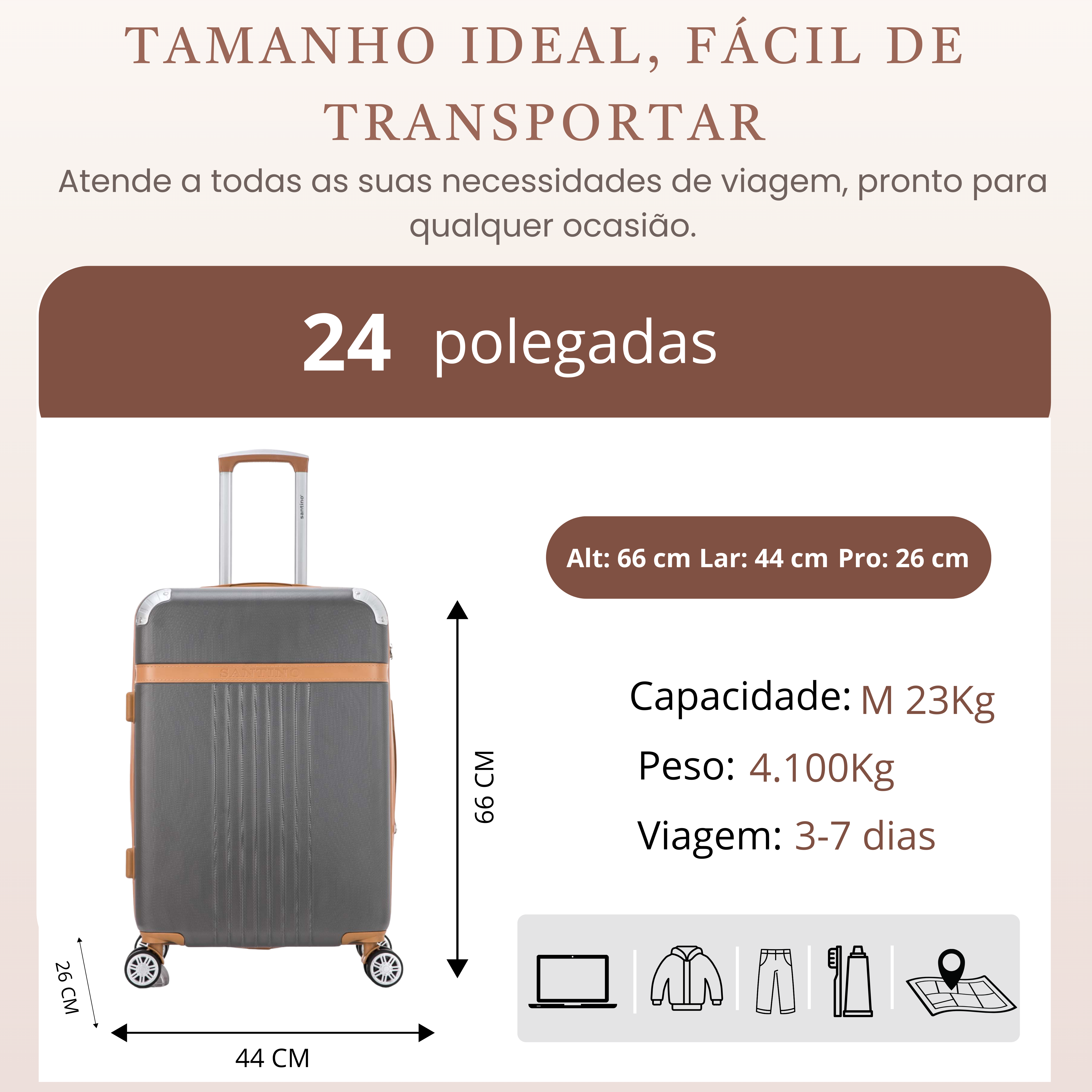 Athena 360° Santino M Rigid Suitcase - ABGV182M