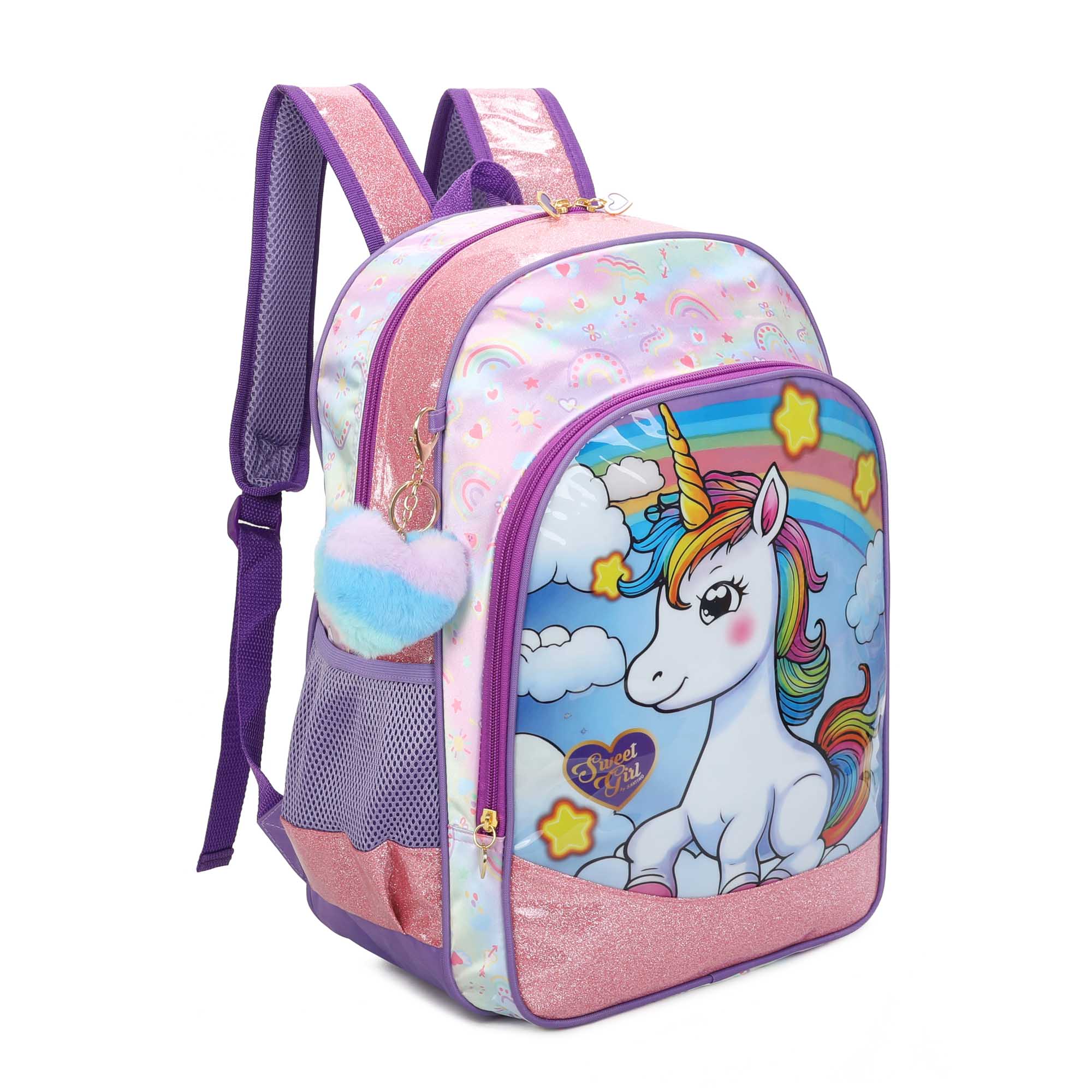 Sweet Girl Unicorn Backpack by Santino - SGM22U - Lílas