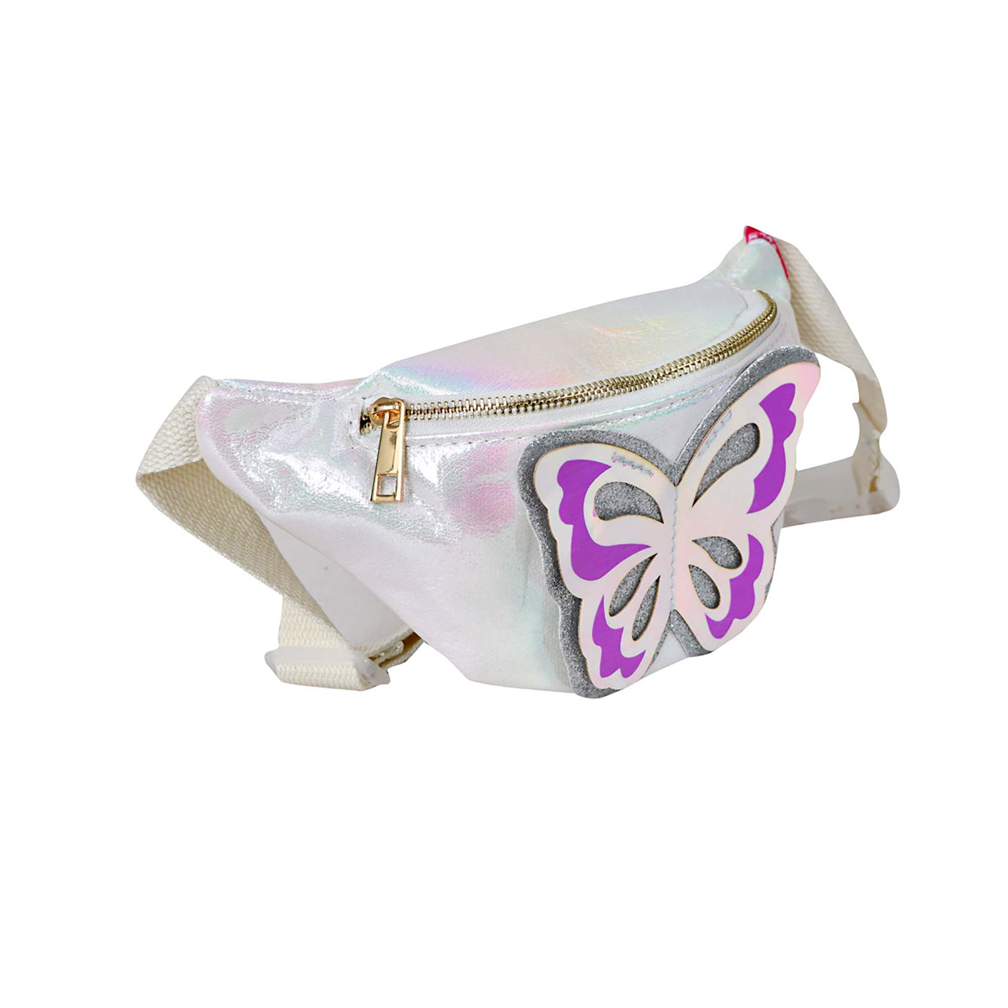 Lili July Butterfly Children's Waist Bag Color: Silver
