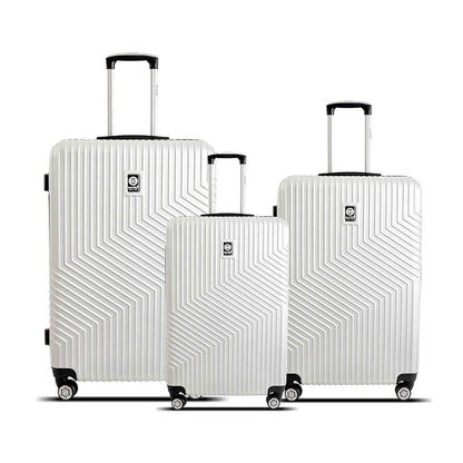 Santino Geometric 3-Piece Rigid 360° Luggage Set - SAV7003J
