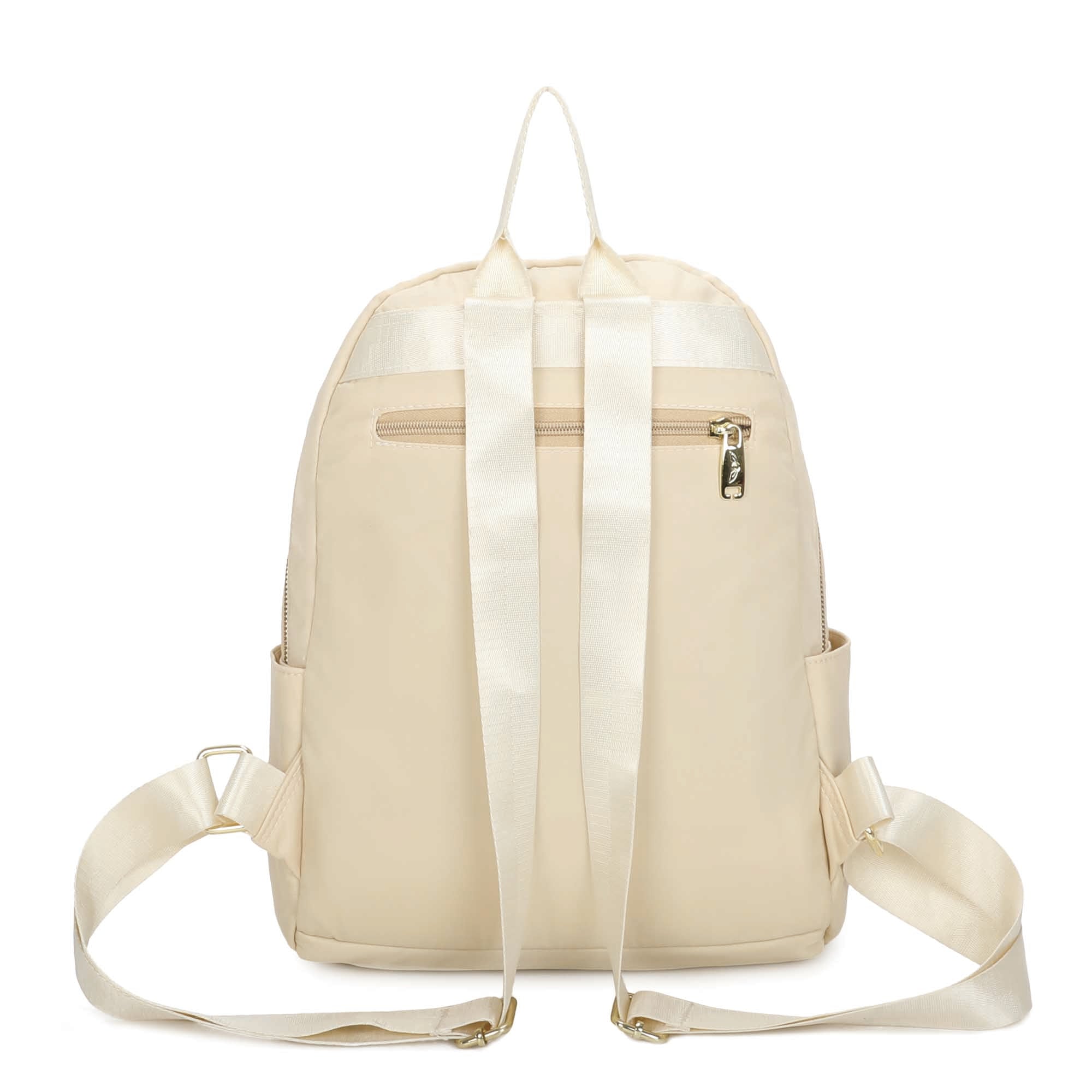 Amarílis Nylon Santino Beige Backpack Bag SAB412U06
