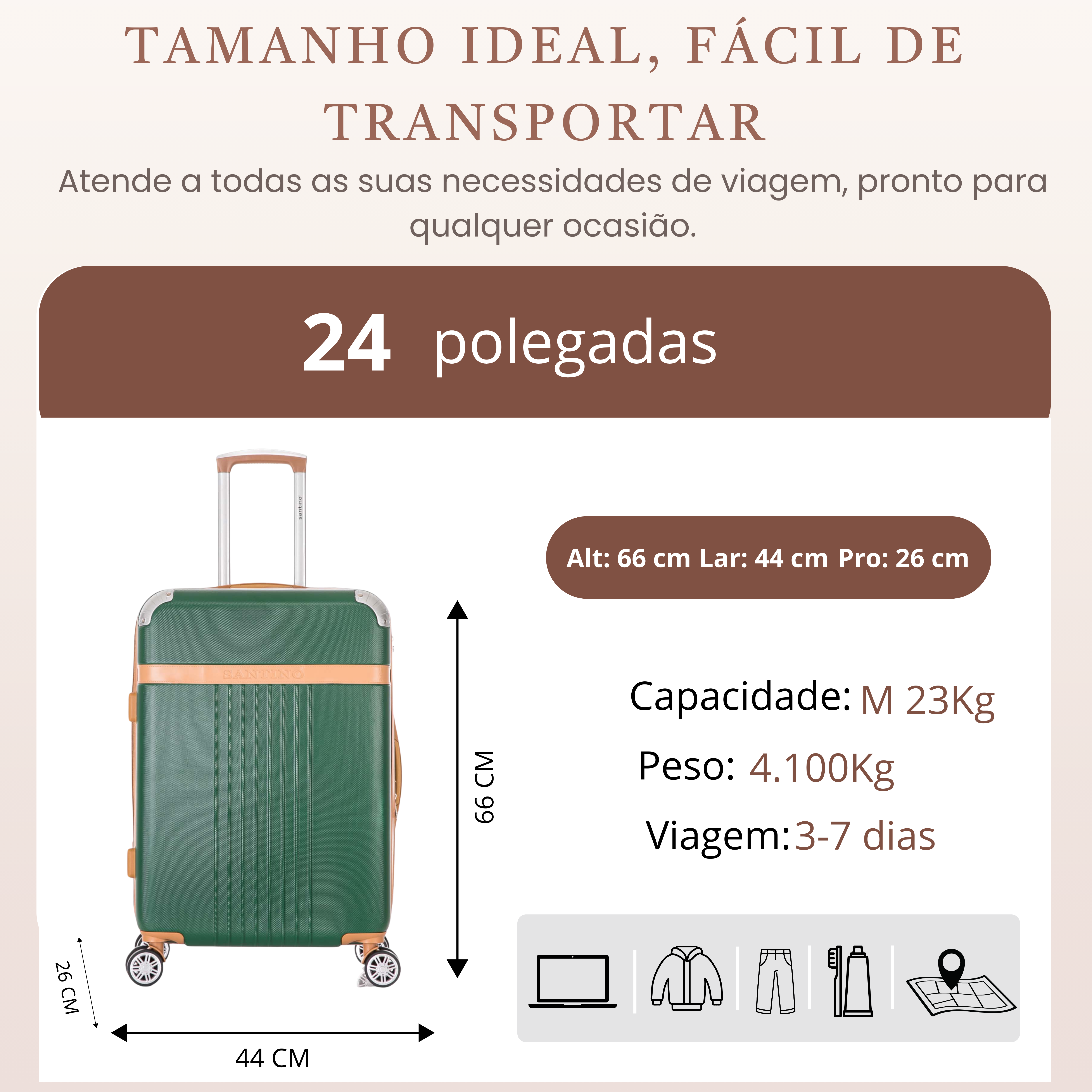 Athena 360° Santino M Rigid Suitcase - ABGV182M
