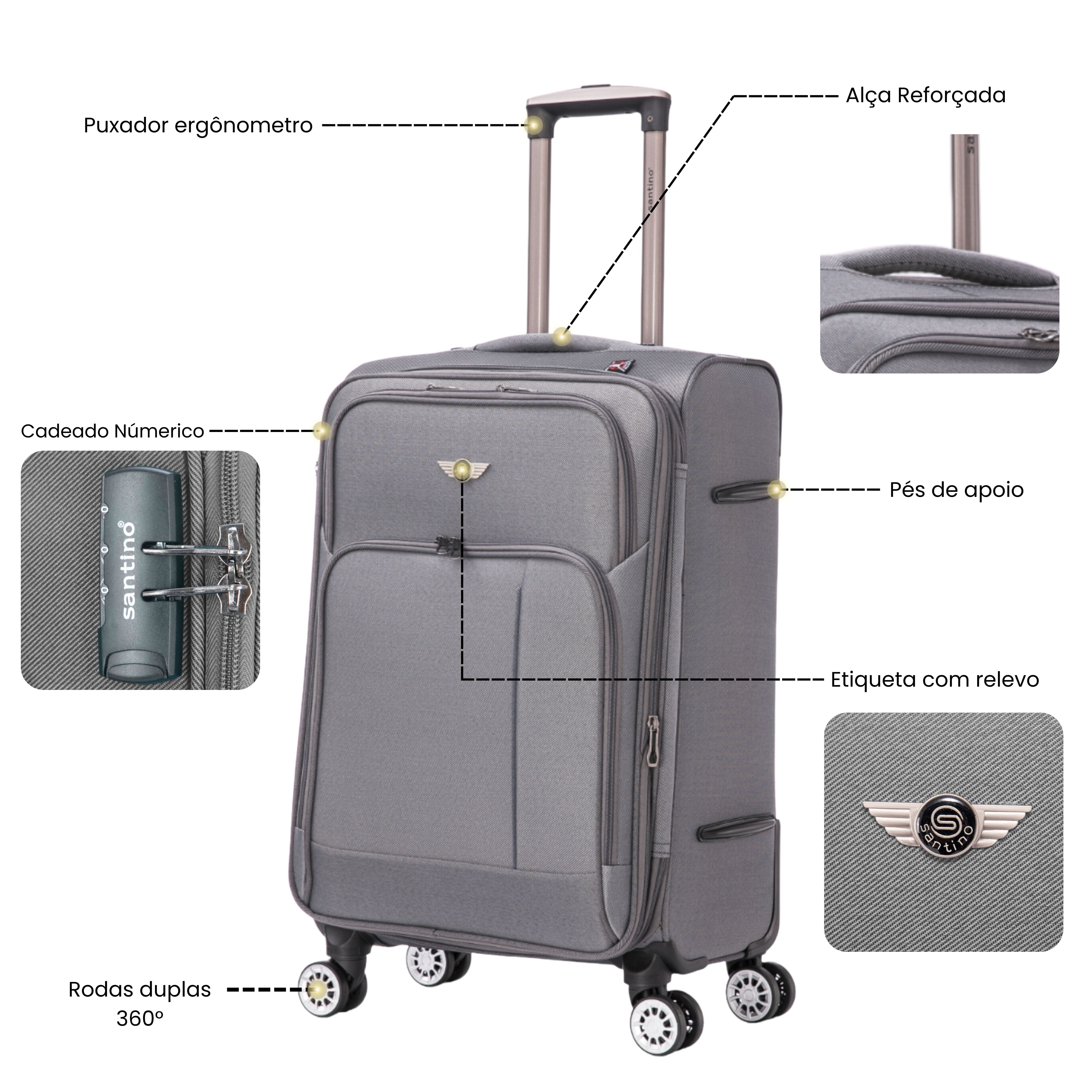 Little Havana Super Light 360° Santino Carry-On Suitcase - ALKV501P