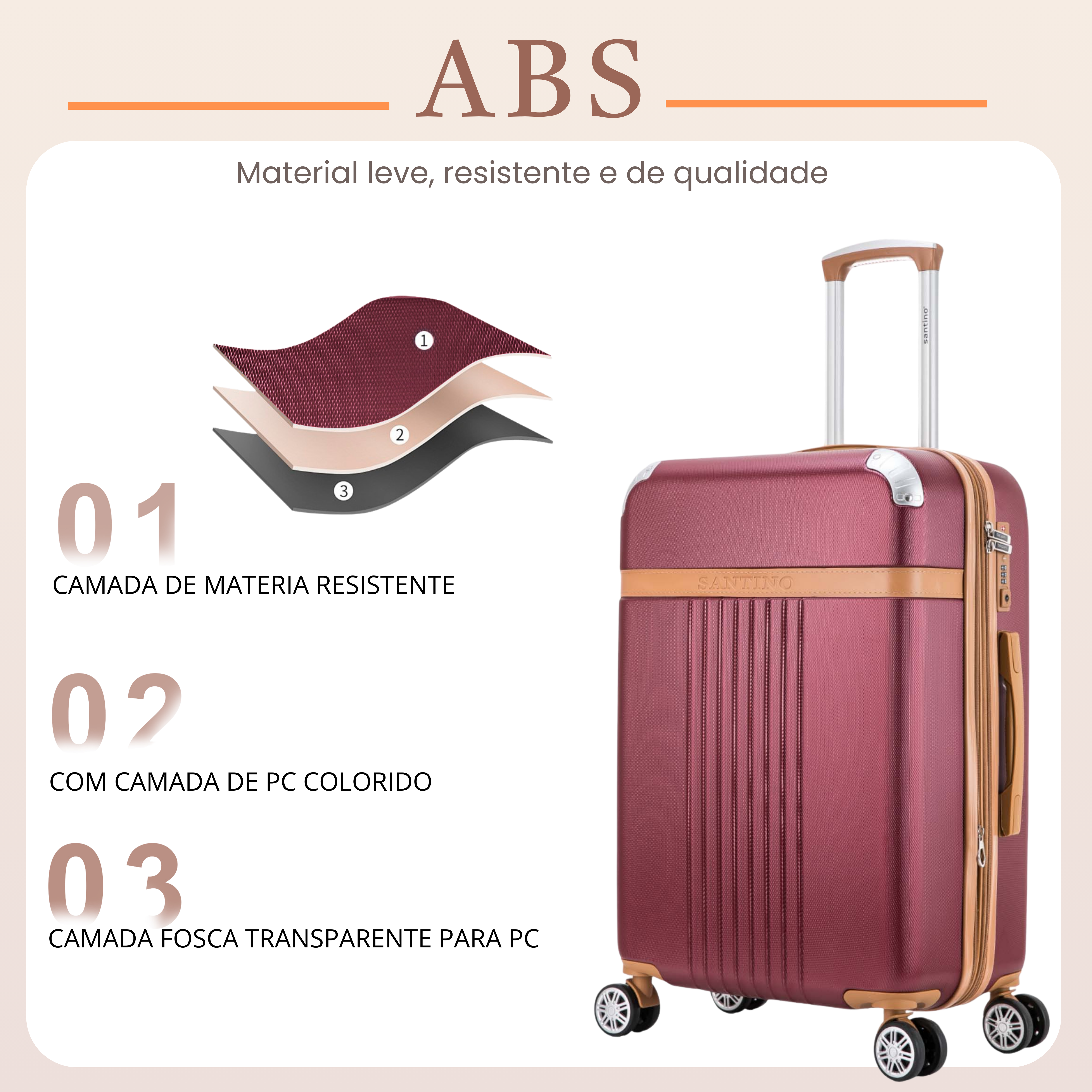 Athena 360° Santino M Rigid Suitcase - ABGV182M