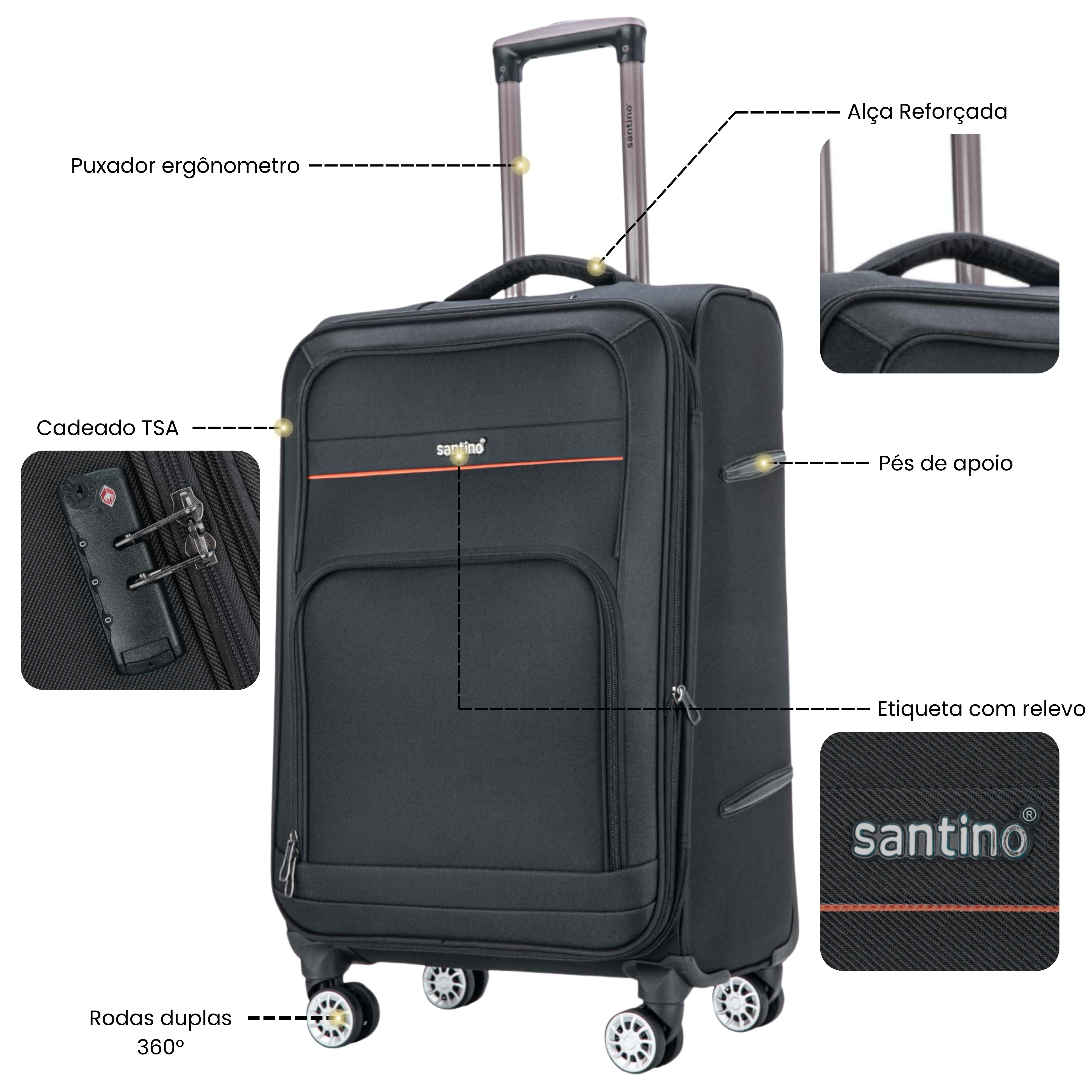 Santino M Super Light Hanoi Travel Bag - ALKV401M