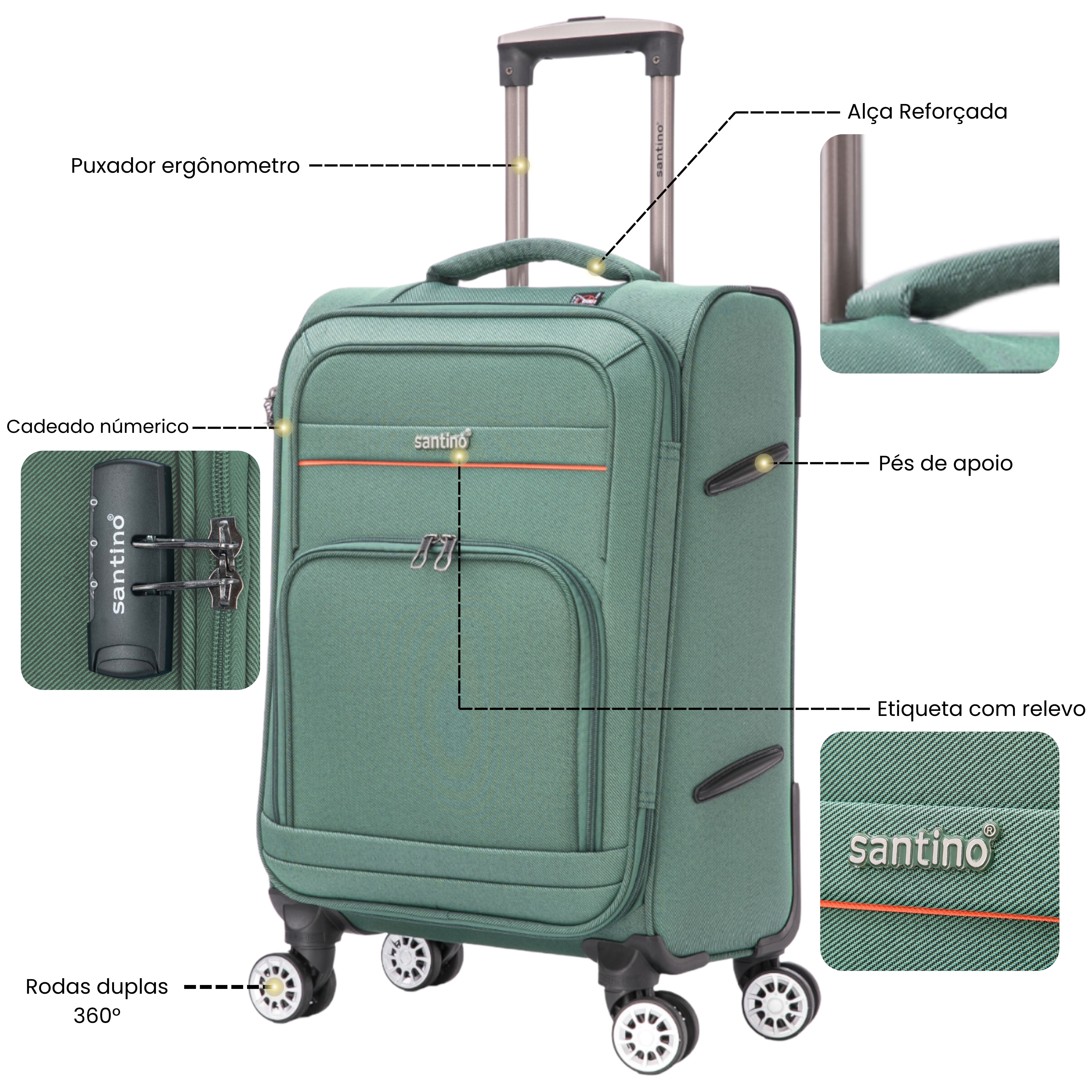 Santino Super Light Hanoi Carry-On Suitcase - ALKV401P
