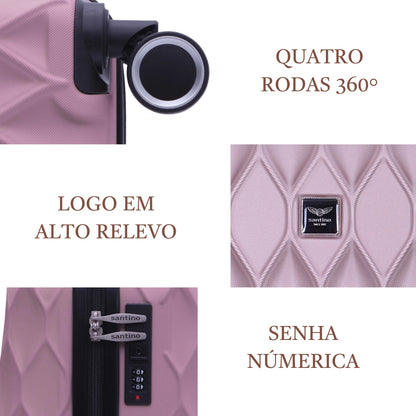 Mala de Bordo Marselha Rígida 360° Santino  - ASDV224P