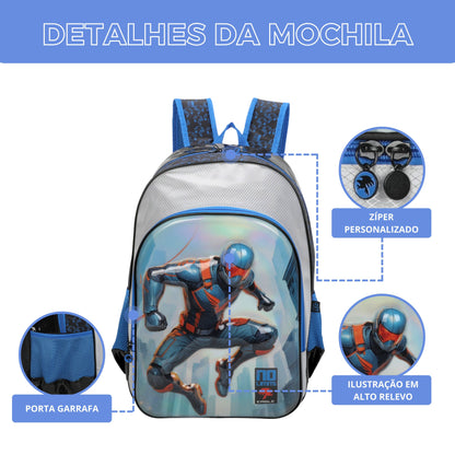 No Limits ManHero by Santino Kids Backpack - NLM13U02 - Blue