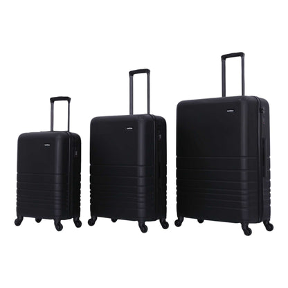 Zeus Santino 3pc Suitcase Set - Black SDV701J