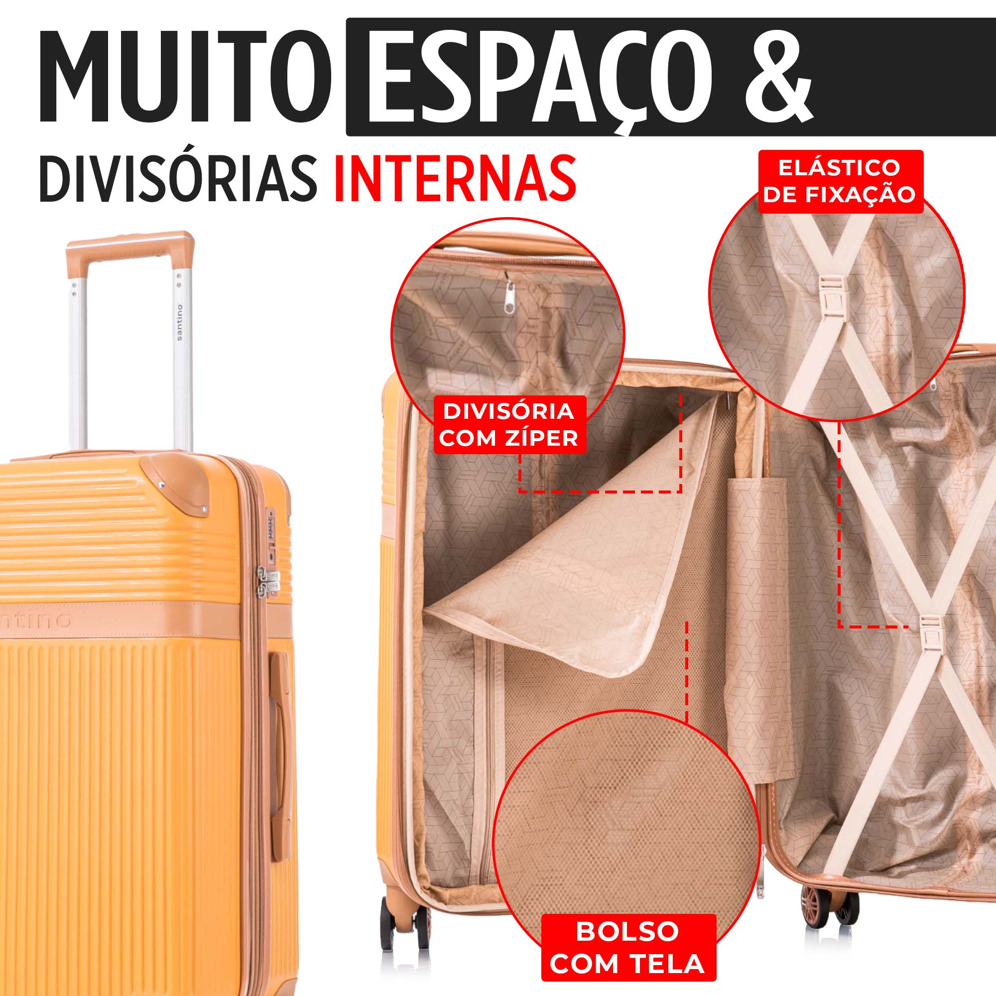 Kabri Rigid 360° Santino G Travel Suitcase - ABEV408G
