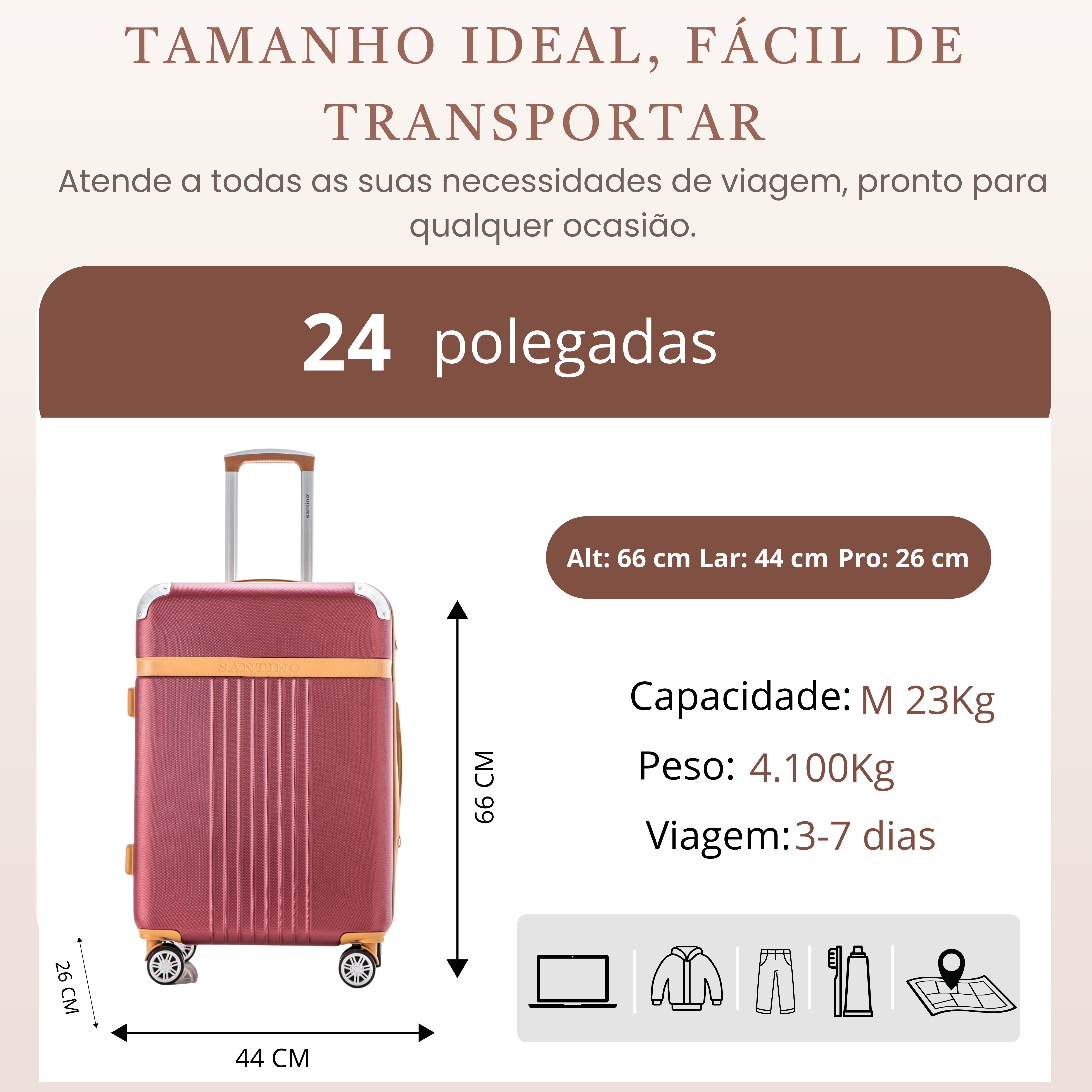Athena 360° Santino M Rigid Suitcase - ABGV182M