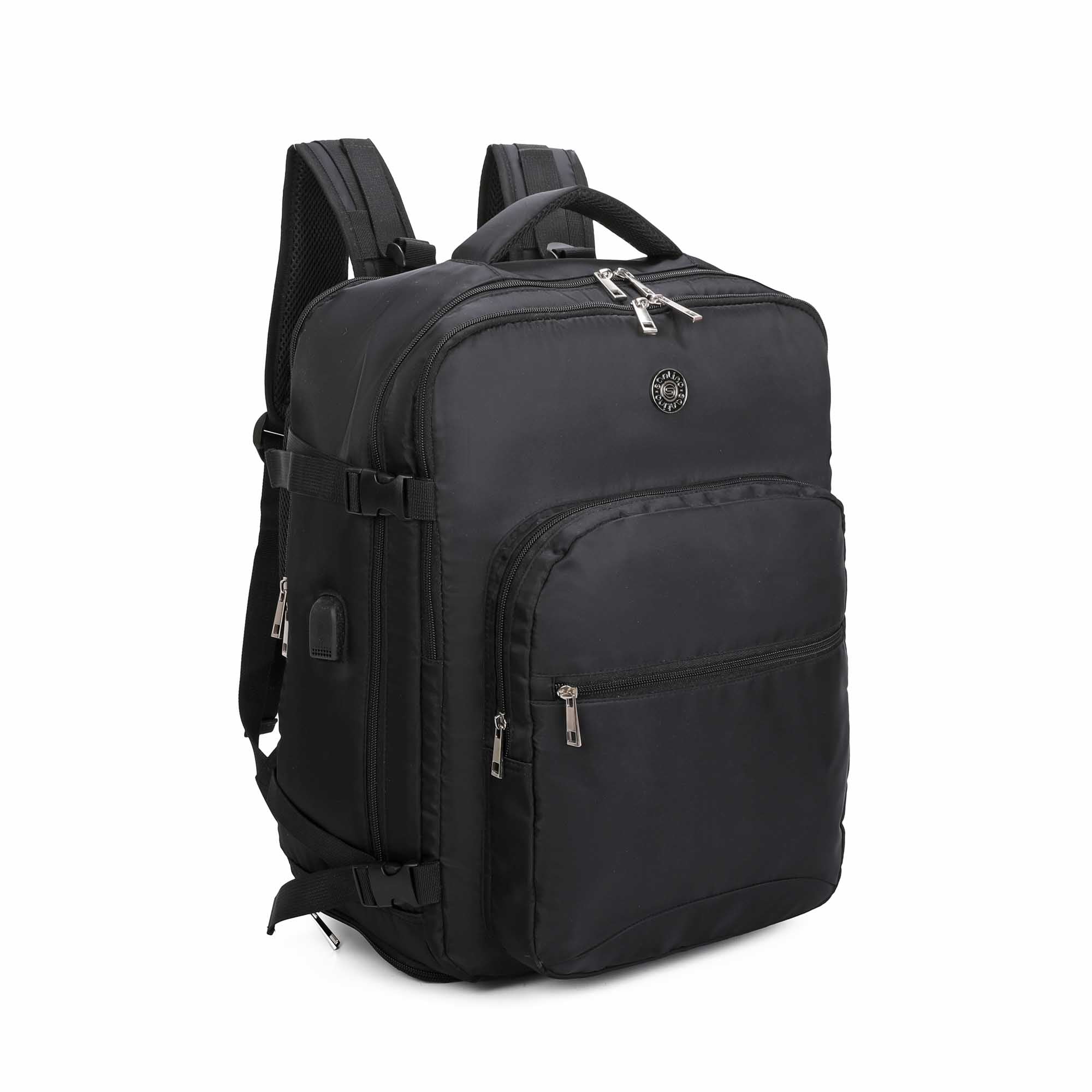 Oslo Pol Santino Laptop Backpack - SAN405U Black