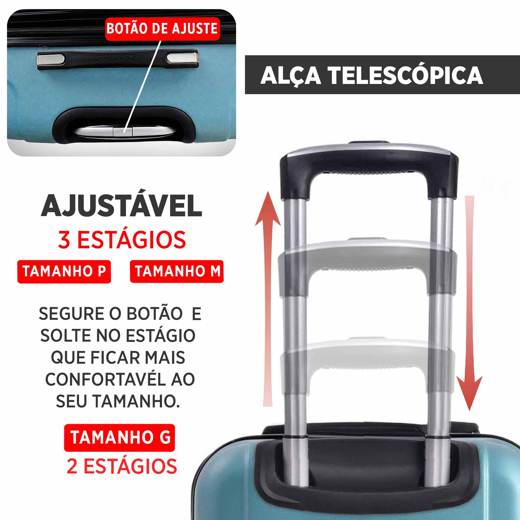 Santino M 360° Hard Double Wheel Suitcase - ASAV8001M