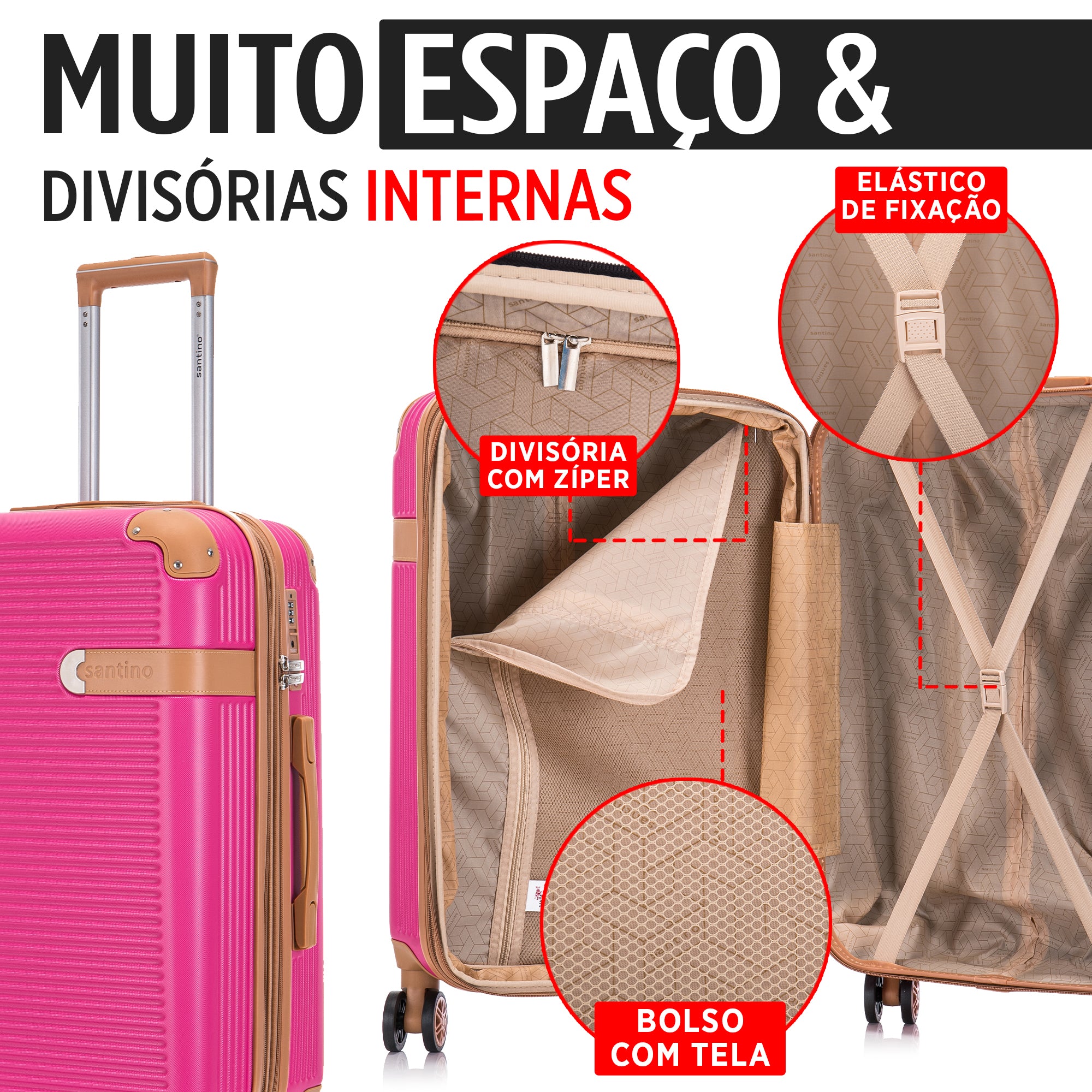 Nice Rigid 360° Santino G Travel Suitcase - ABEV407G