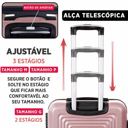 Santino 3-Piece Pisa Rigid 360° Luggage Set - MZV183J