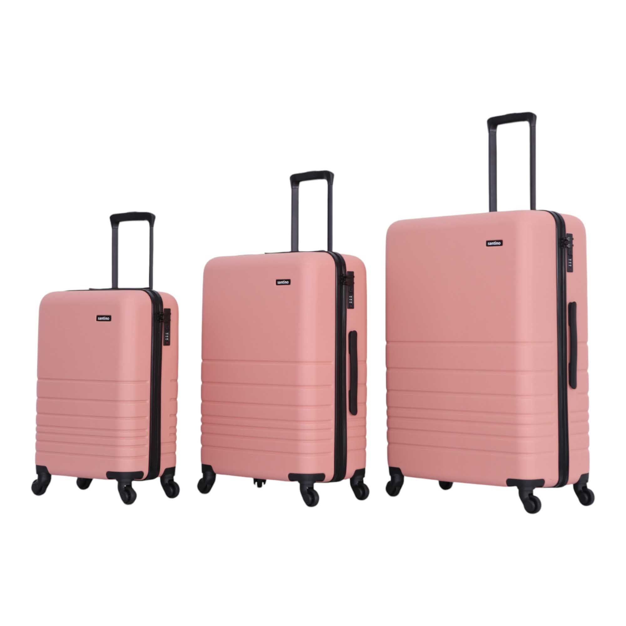 Zeus 3-Piece Rigid Suitcase Set Salmon SDV701J