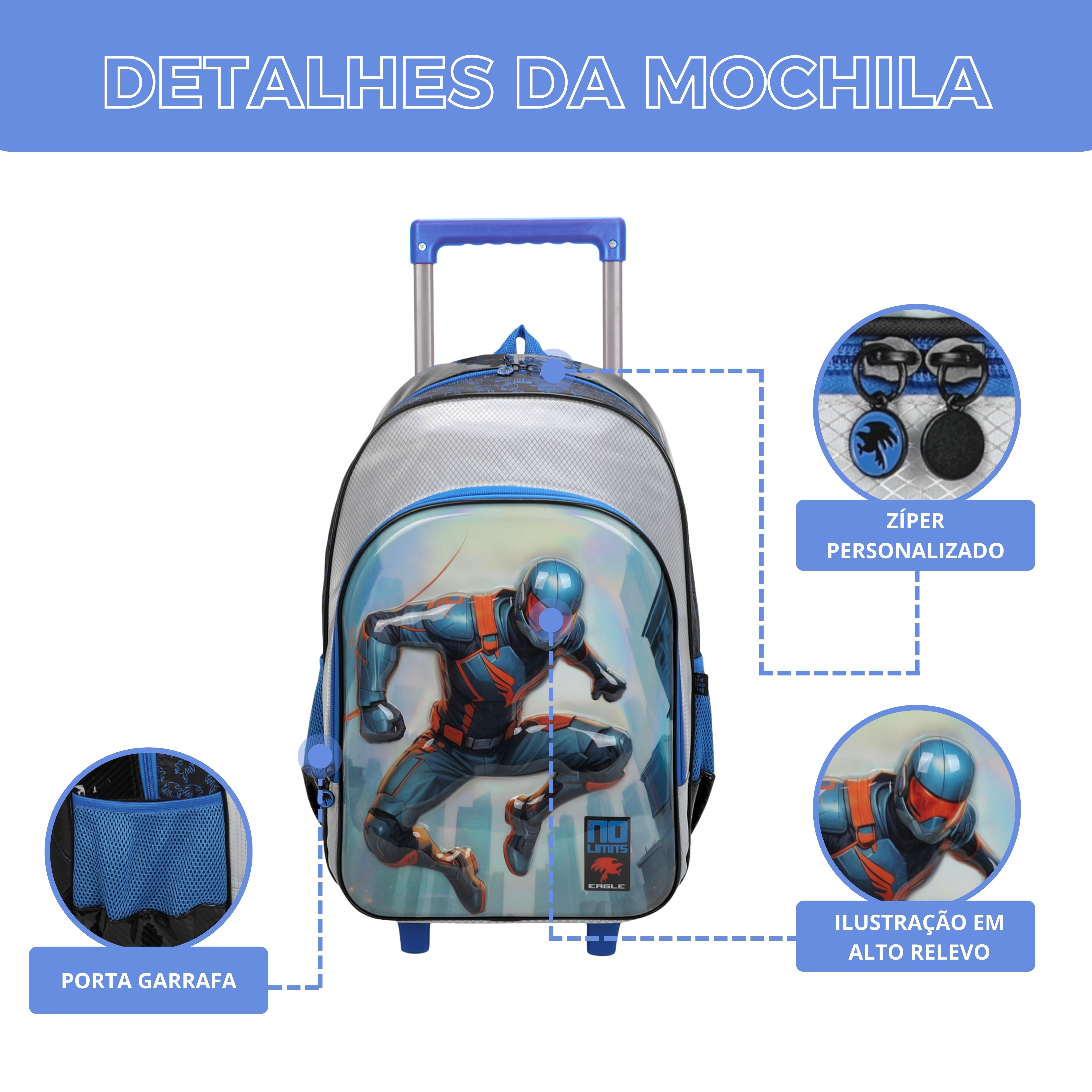 No Limits ManHero by Santino Kids Kit Blue Polyester NLK13U02