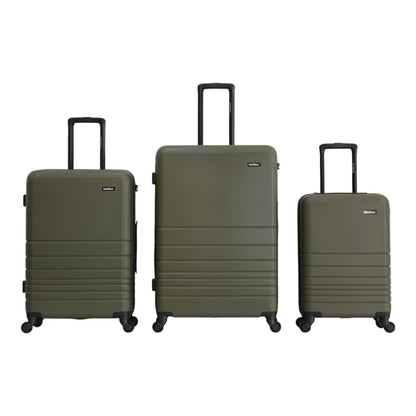 Zeus 3-Piece Rigid Suitcase Set Moss Green SDV701J