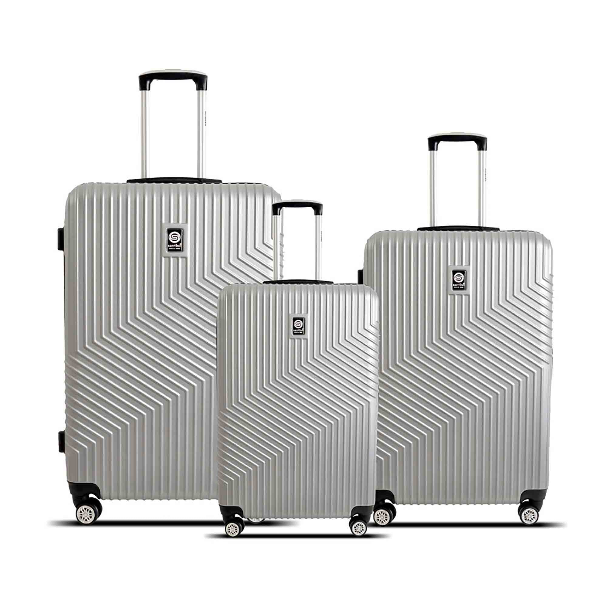 Santino Geometric 3-Piece Rigid 360° Luggage Set - SAV7003J
