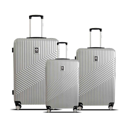 Santino Geometric 3-Piece Rigid 360° Luggage Set - SAV7003J