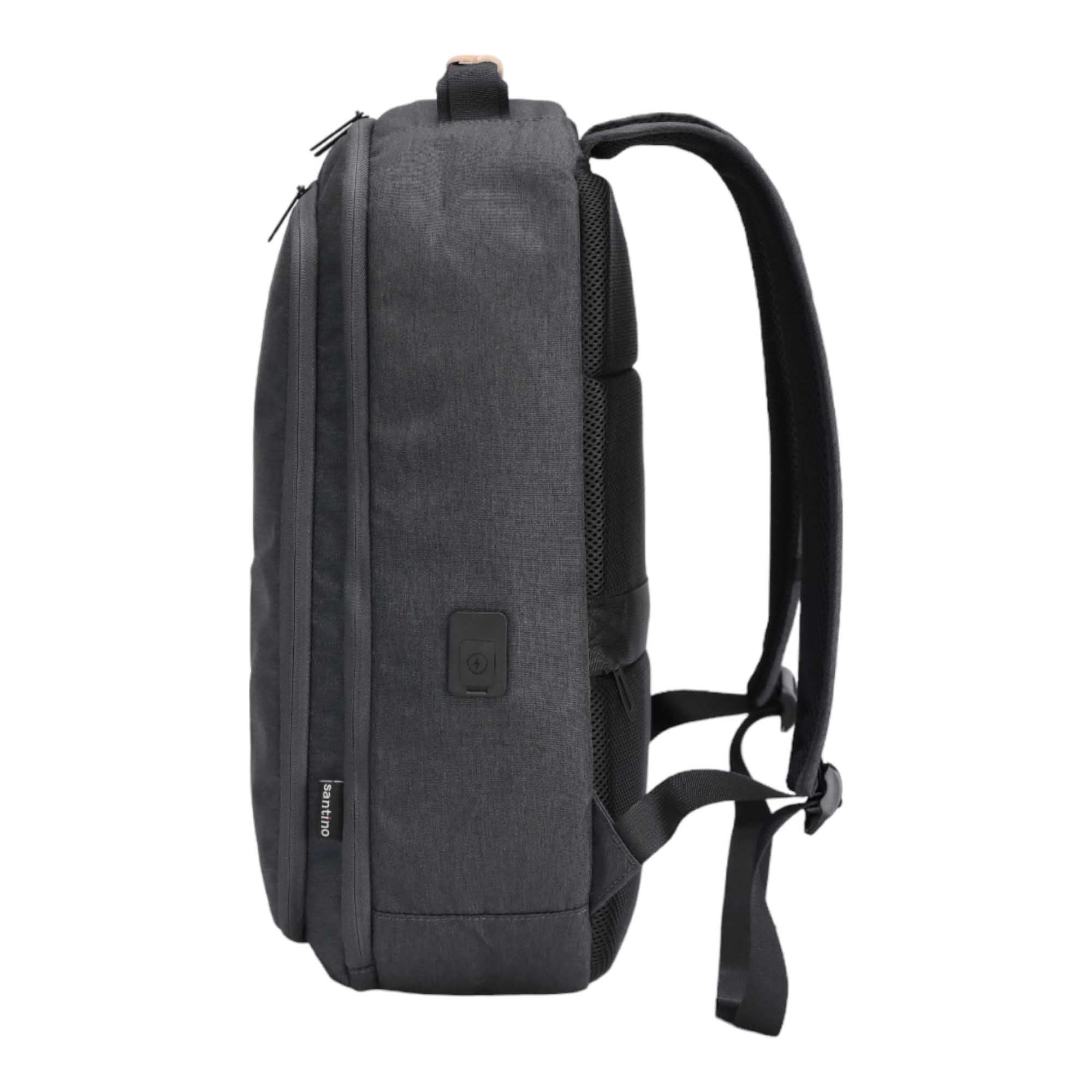Trend by Santino Black Polyester Notebook Backpack