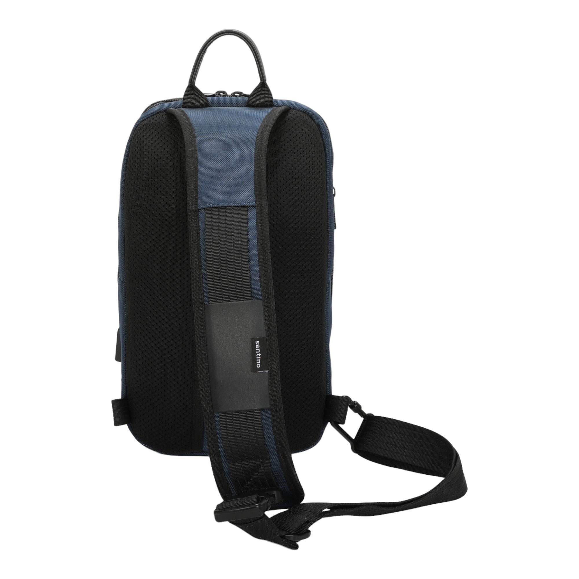 Quinn by Santino Oxford Crossbody Backpack Blue M SAN275U