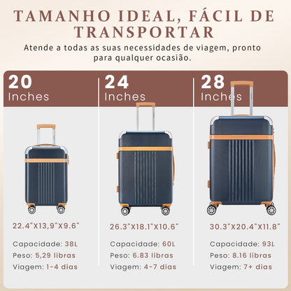 Santino Athena 3-Piece Rigid 360º Luggage Set - BGV182J