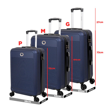 Santino 3-Piece Pisa Rigid 360° Luggage Set - MZV183J