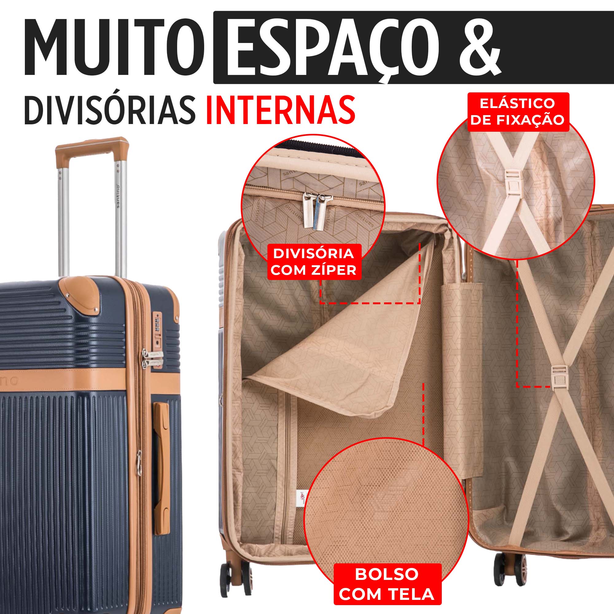 Kabri Rigid 360° Santino G Travel Suitcase - ABEV408G