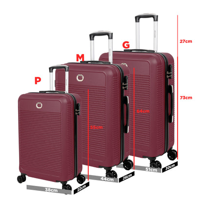 Santino 3-Piece Pisa Rigid 360° Luggage Set - MZV183J