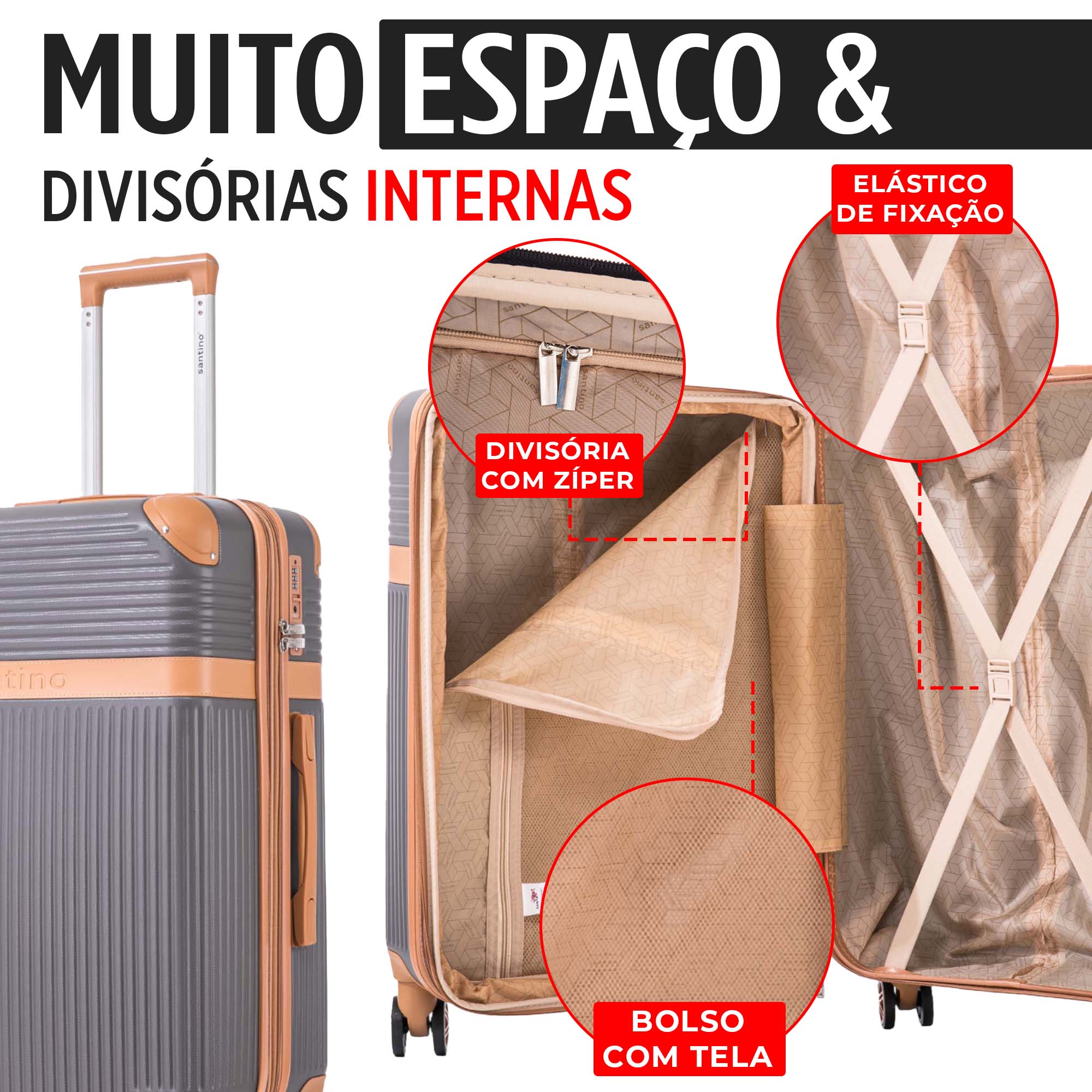 Kabri Rigid 360° Santino G Travel Suitcase - ABEV408G