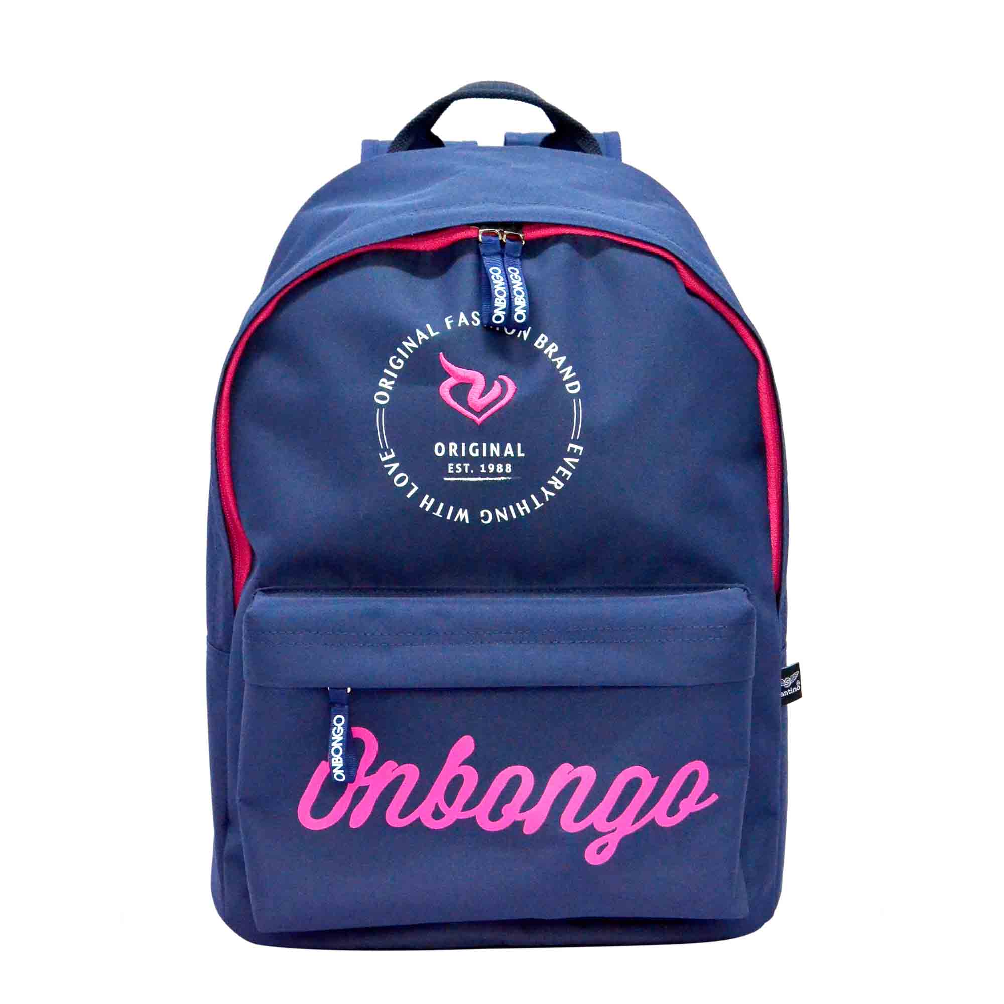 Onbongo Navy Blue Youth Love Polyester Backpack - ONM1811202