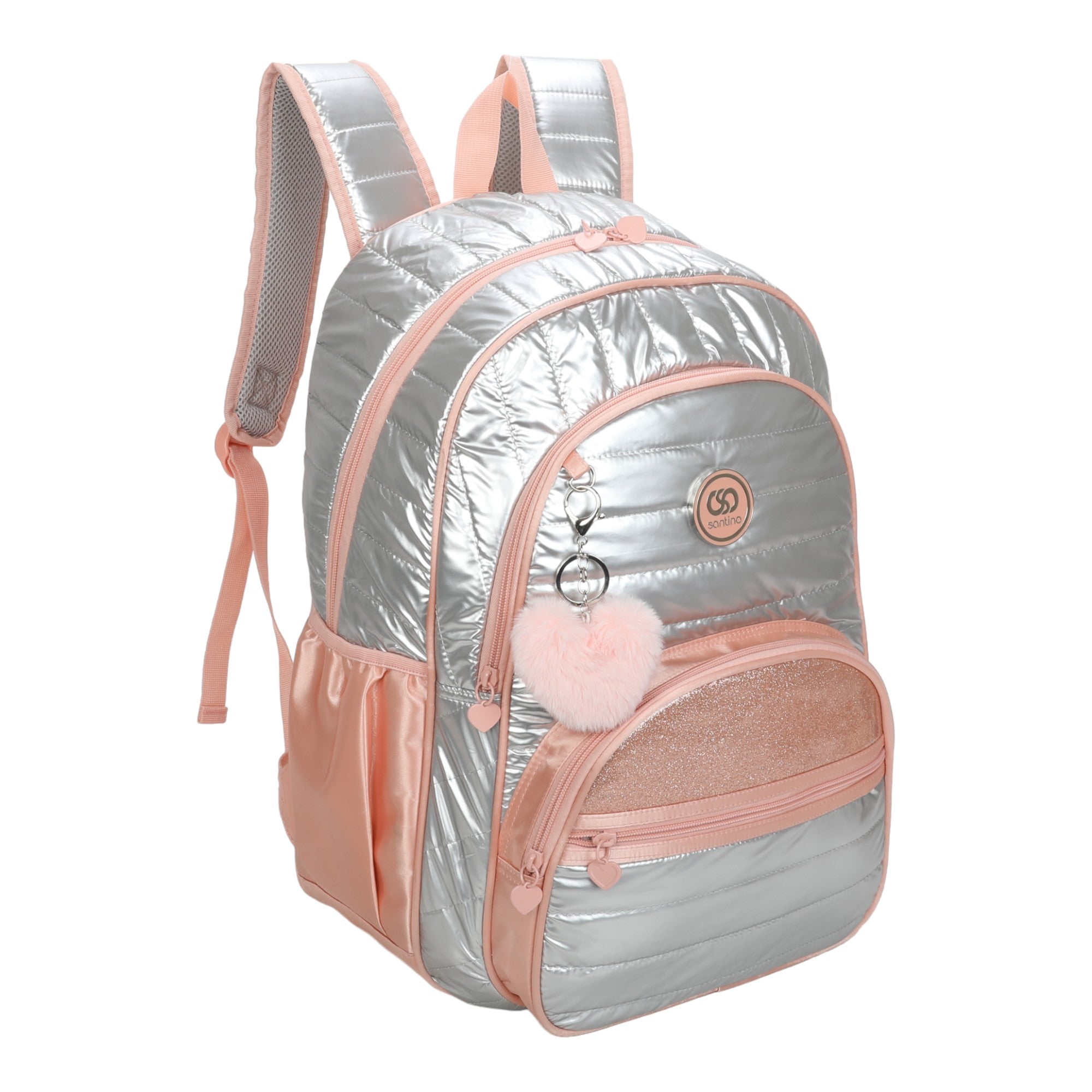 Sweet Girl Silver Wish Backpack by Santino Polyester SAM233U Light Pink