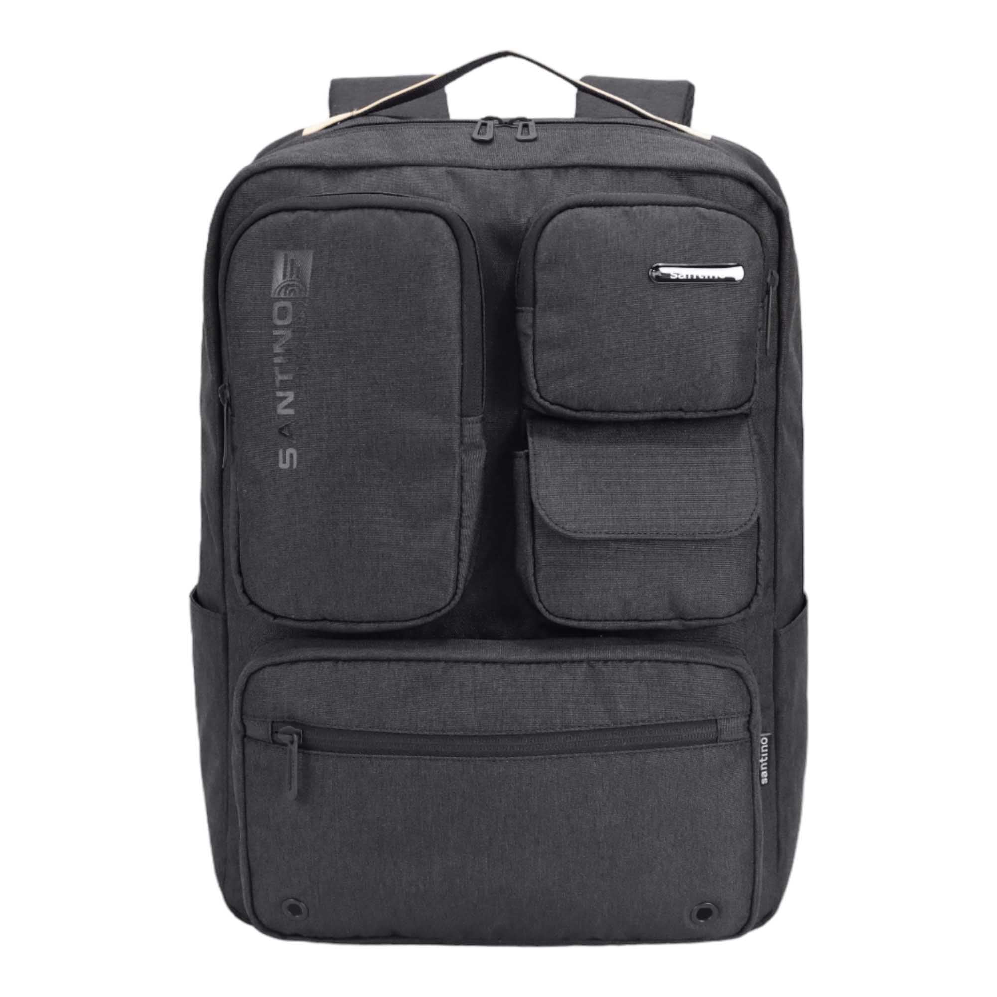 Pop Organizer by Santino Black Polyester Notebook Backpack