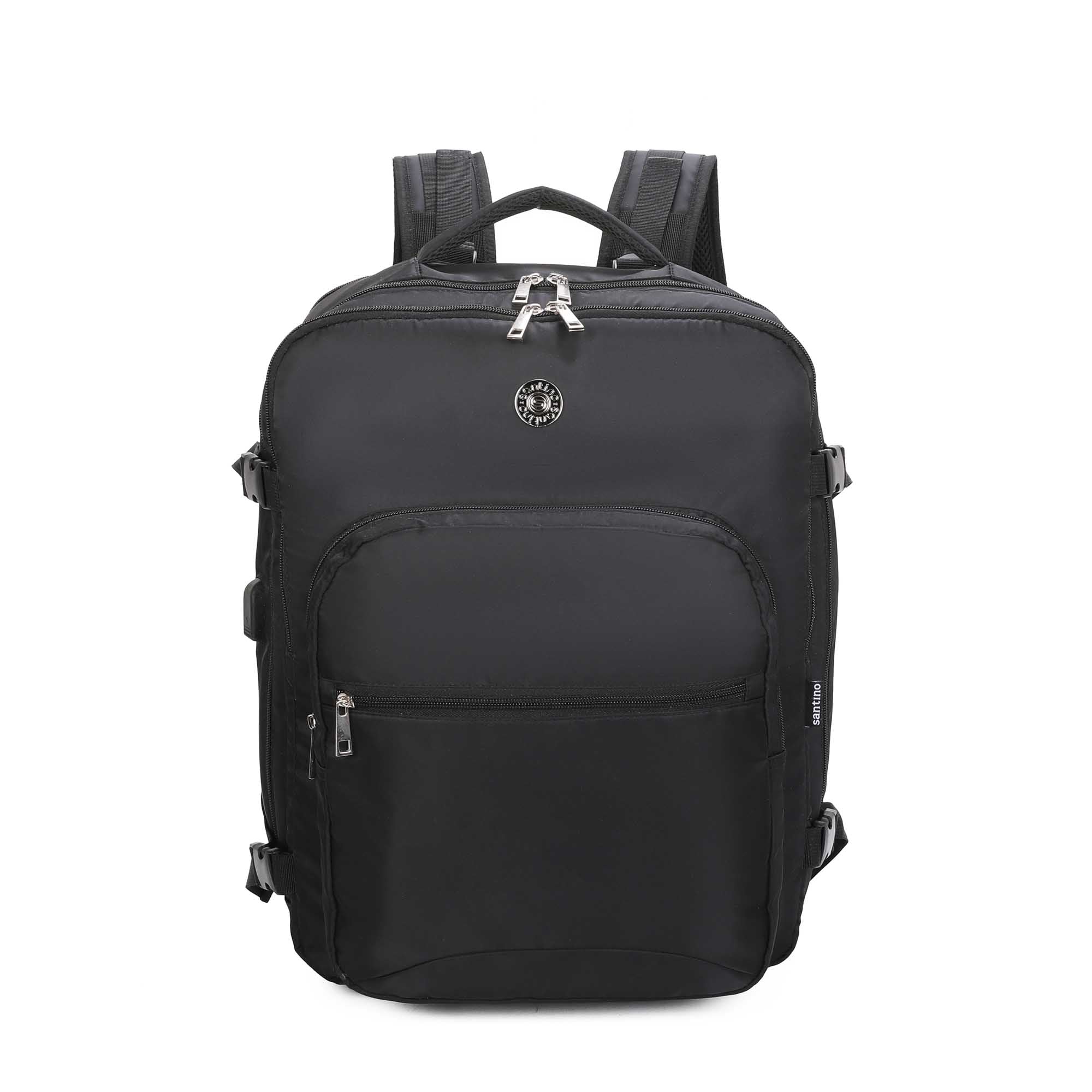 Oslo Pol Santino Laptop Backpack - SAN405U Black