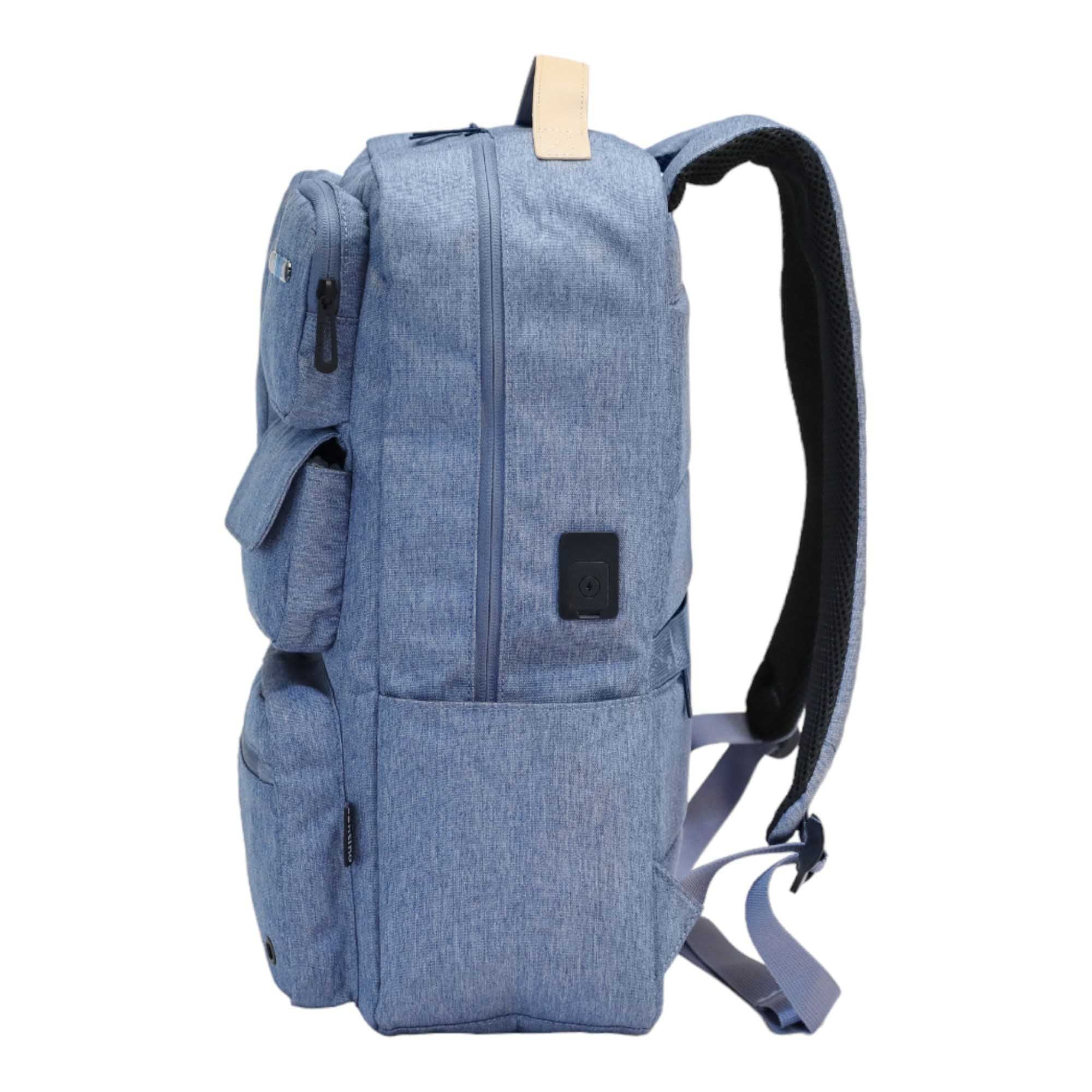 Pop Organizer Notebook Backpack by Santino Polyester Blue