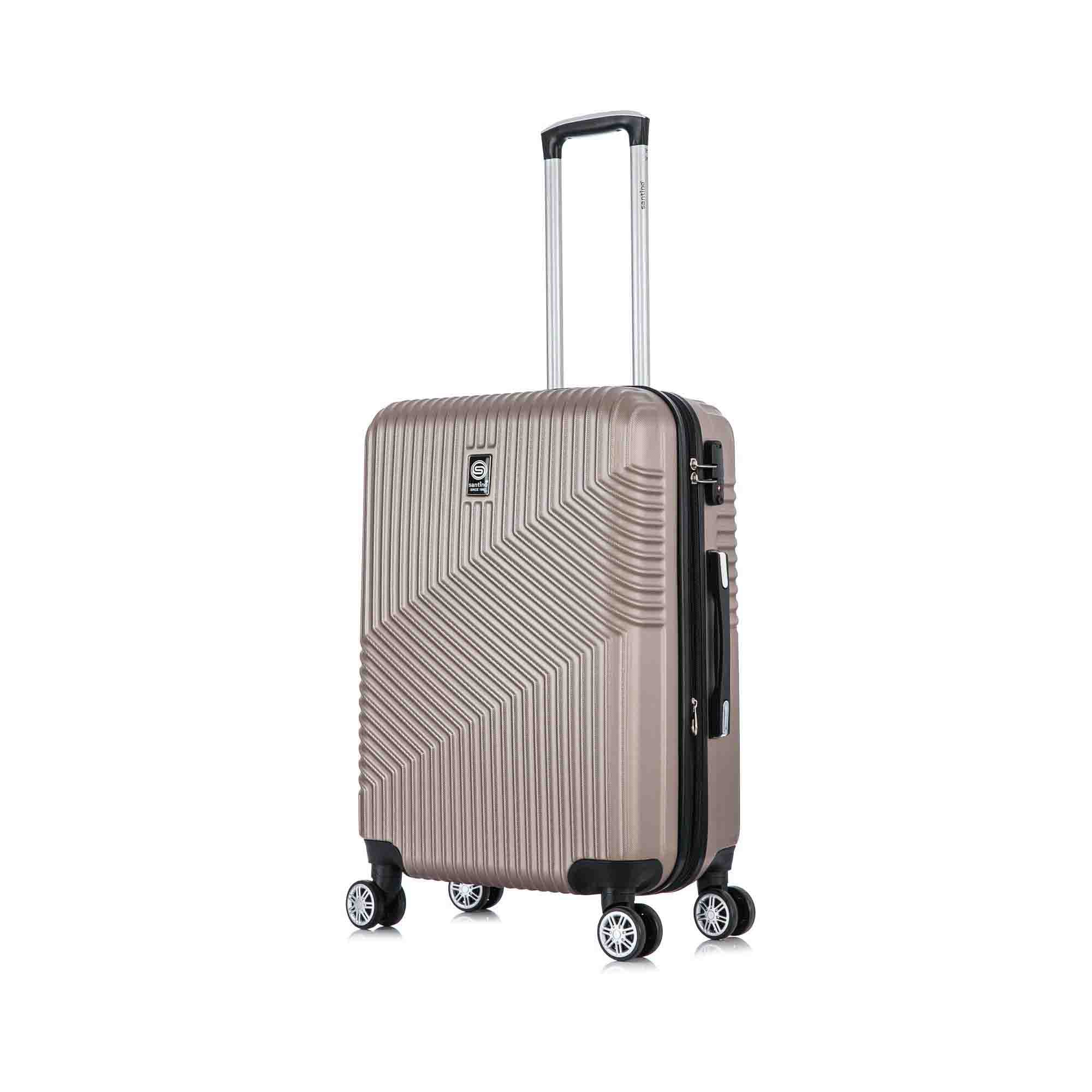 Santino Geometric 3-Piece Rigid 360° Luggage Set - SAV7003J