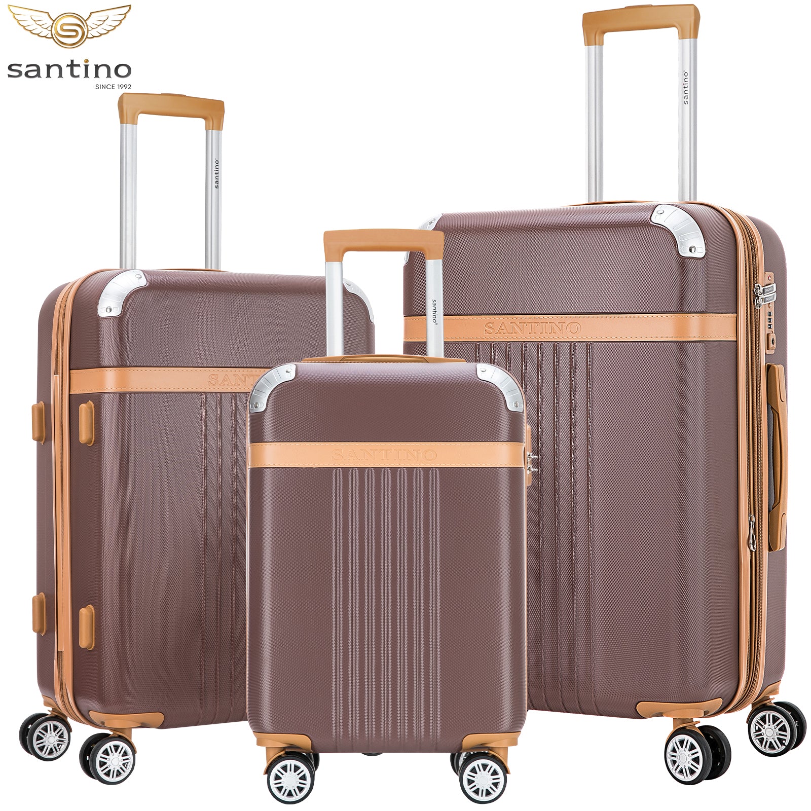 Santino Athena 3-Piece Rigid 360º Luggage Set - BGV182J