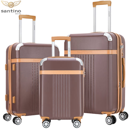 Santino Athena 3-Piece Rigid 360º Luggage Set - BGV182J