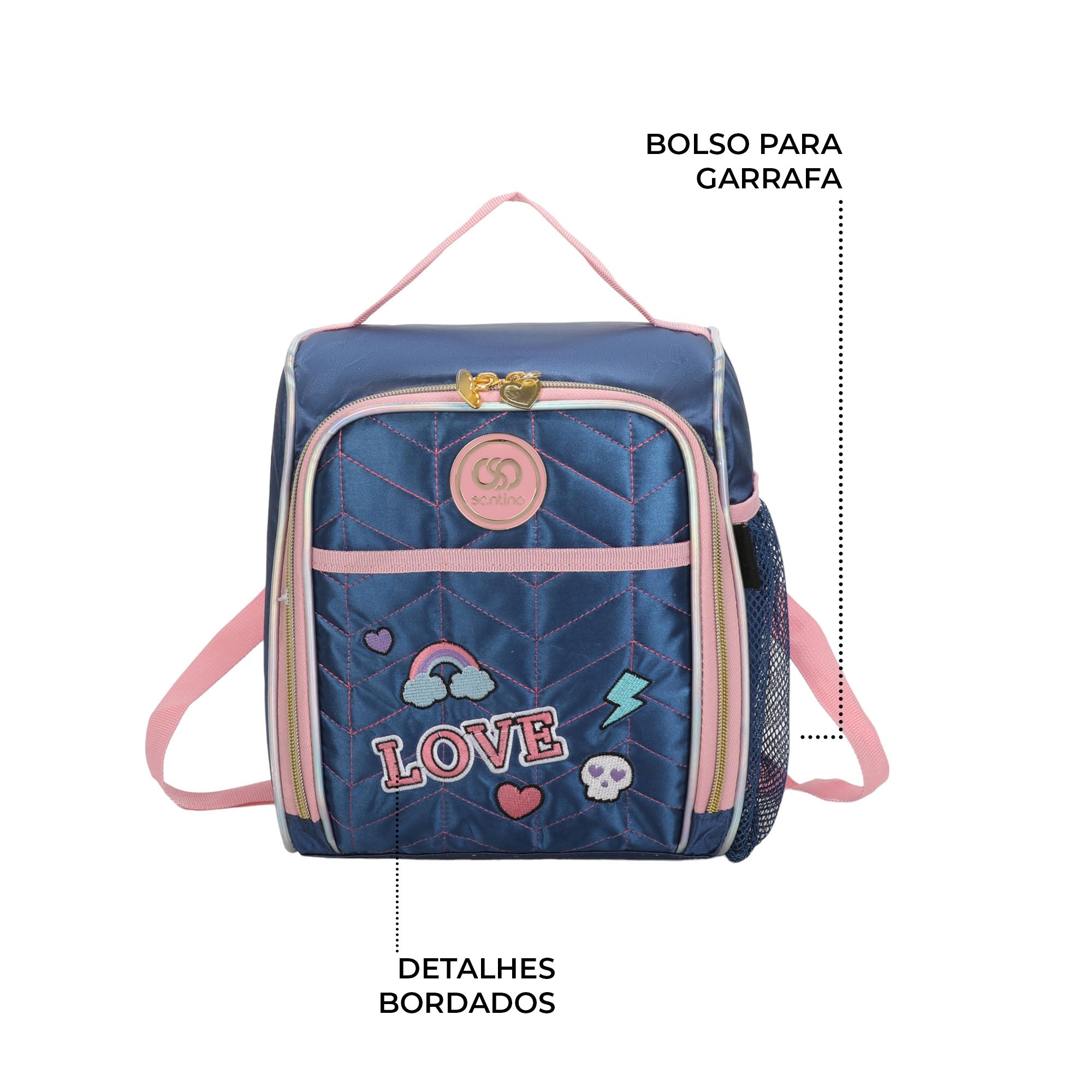 Sweet Girl Pop Style Lunch Box by Santino Pol SAL232U Blue