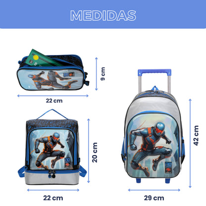 No Limits ManHero by Santino Kids Kit Blue Polyester NLK13U02
