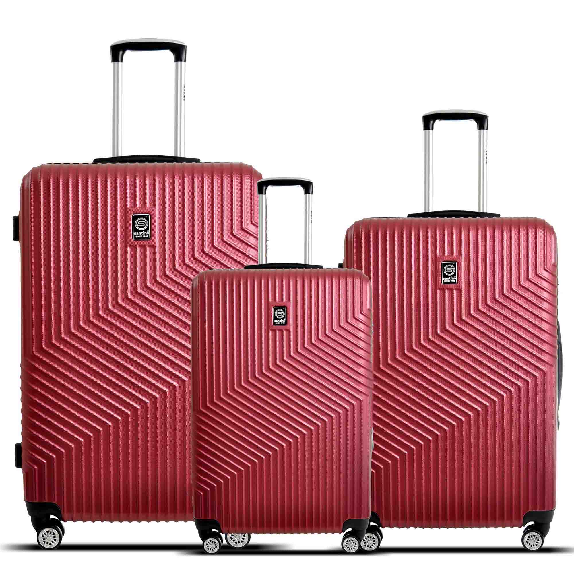 Santino Geometric 3-Piece Rigid 360° Luggage Set - SAV7003J